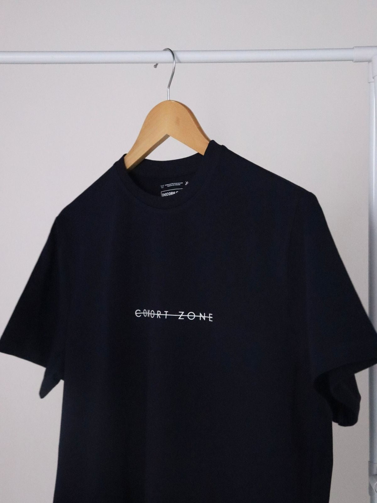 Solid Men's Premium Muscle Fit Cotton Crew T-Shirt Comfort Zone Brave Black