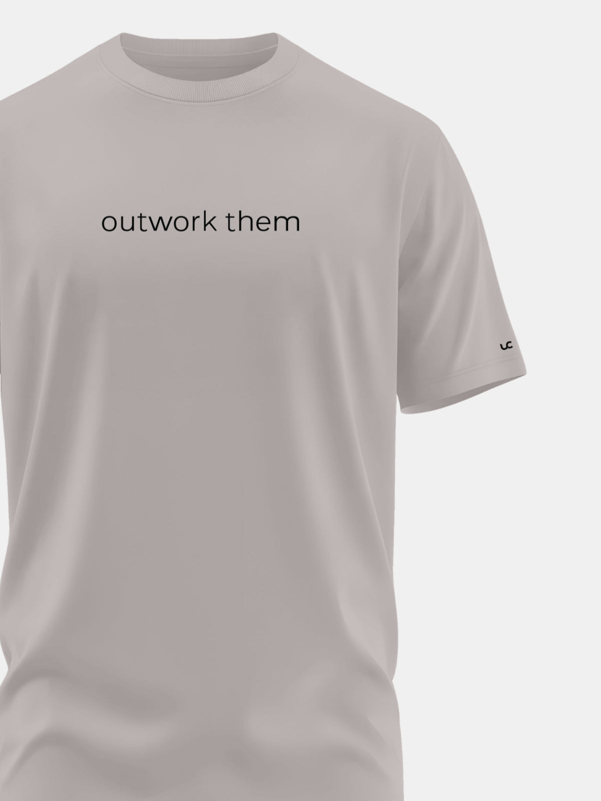 Solid Men's Premium Muscle Fit Cotton Crew T-Shirt Outwork Them Atomic Aluminium