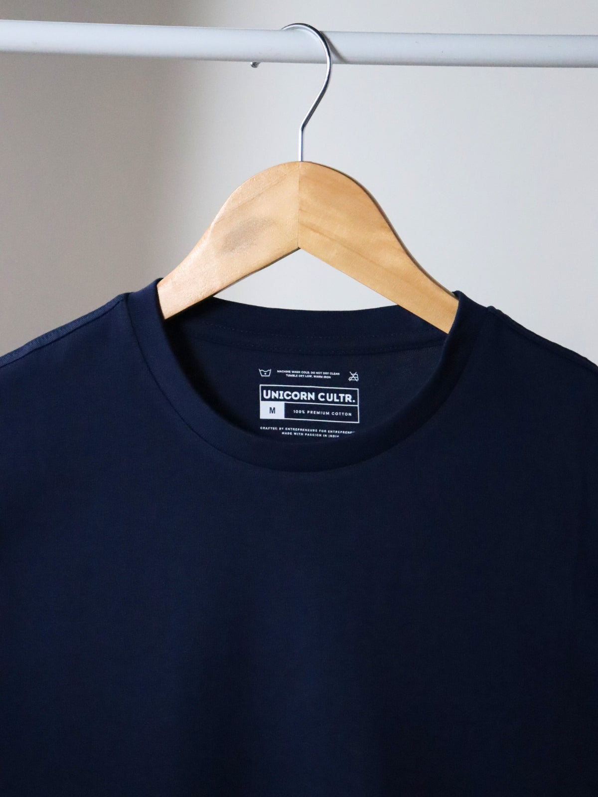 Solid Men's Soft Premium 100% Cotton Crew T-Shirt Novel Navy