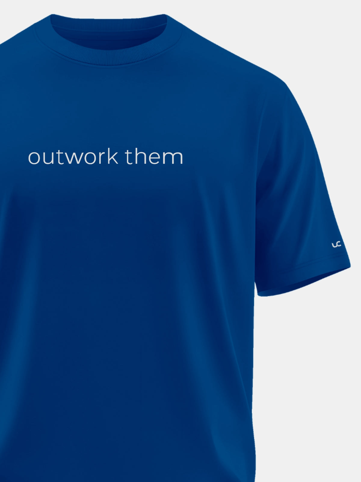 Solid Men's Premium Muscle Fit Cotton Crew T-Shirt Outwork Them Airforce Blue