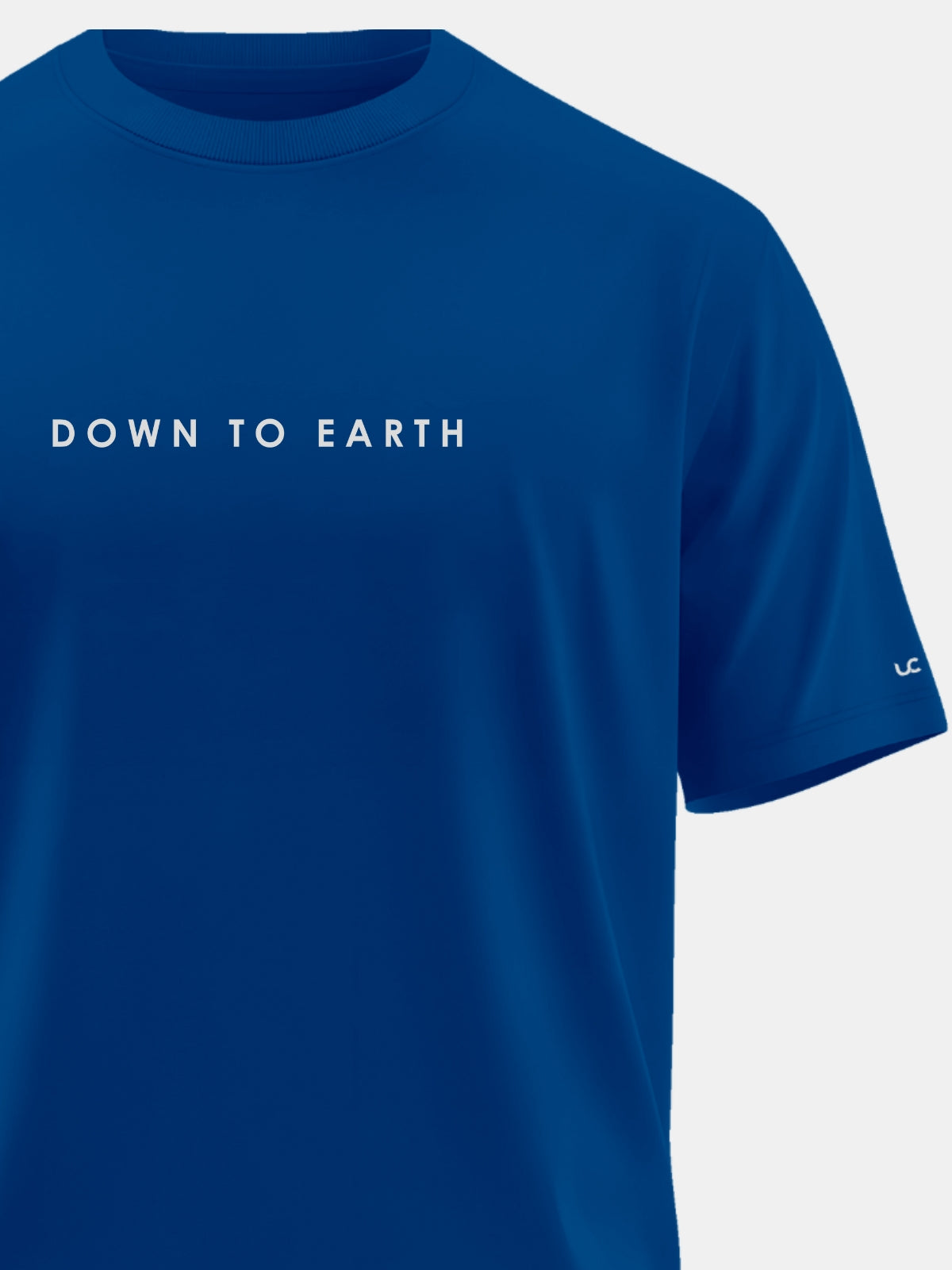 Solid Men's Premium Muscle Fit Cotton Crew T-Shirt Down to Earth Airforce Blue