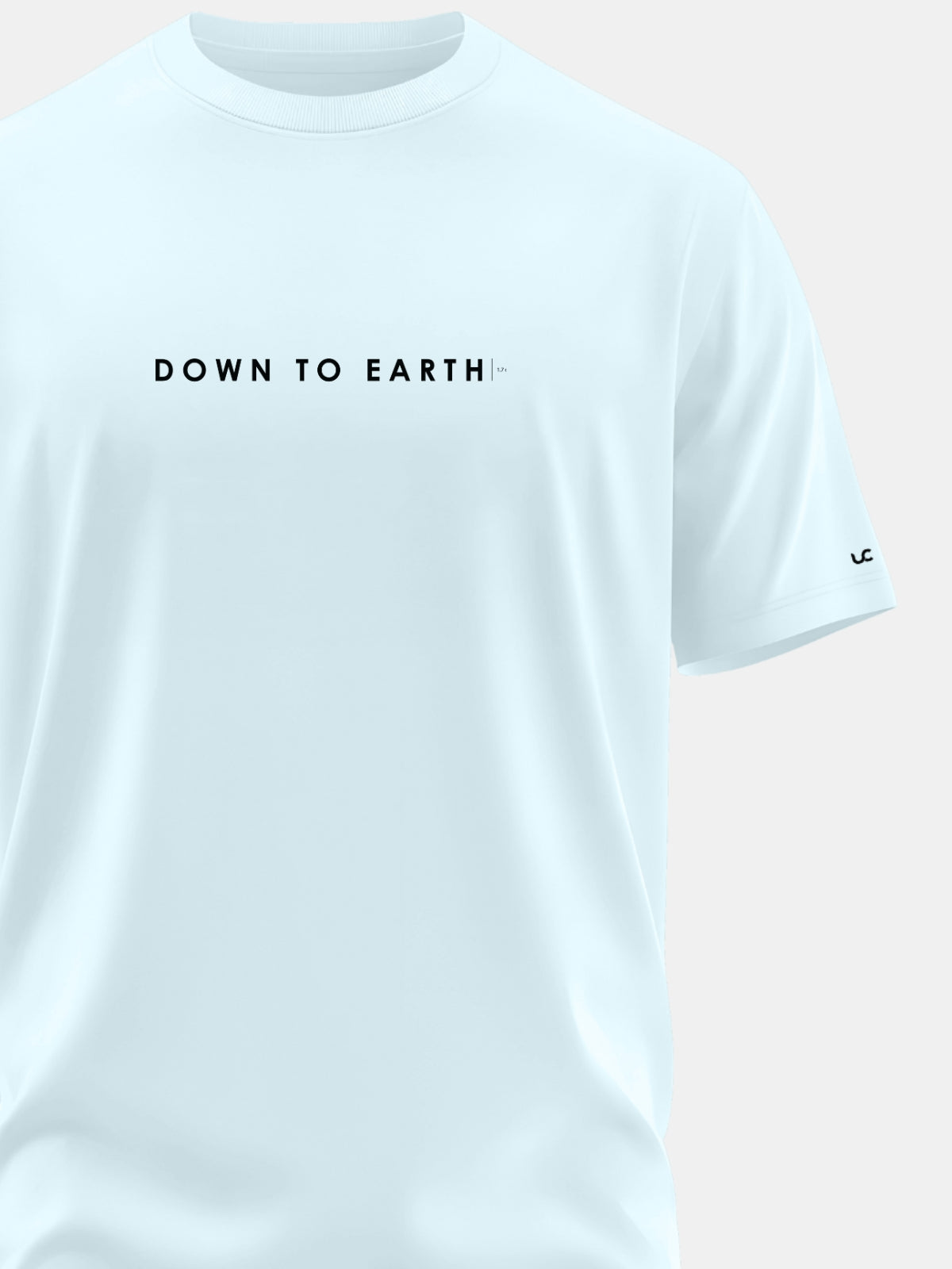 Solid Men's Premium Muscle Fit Cotton Crew T-Shirt Down to Earth Bubble Blue