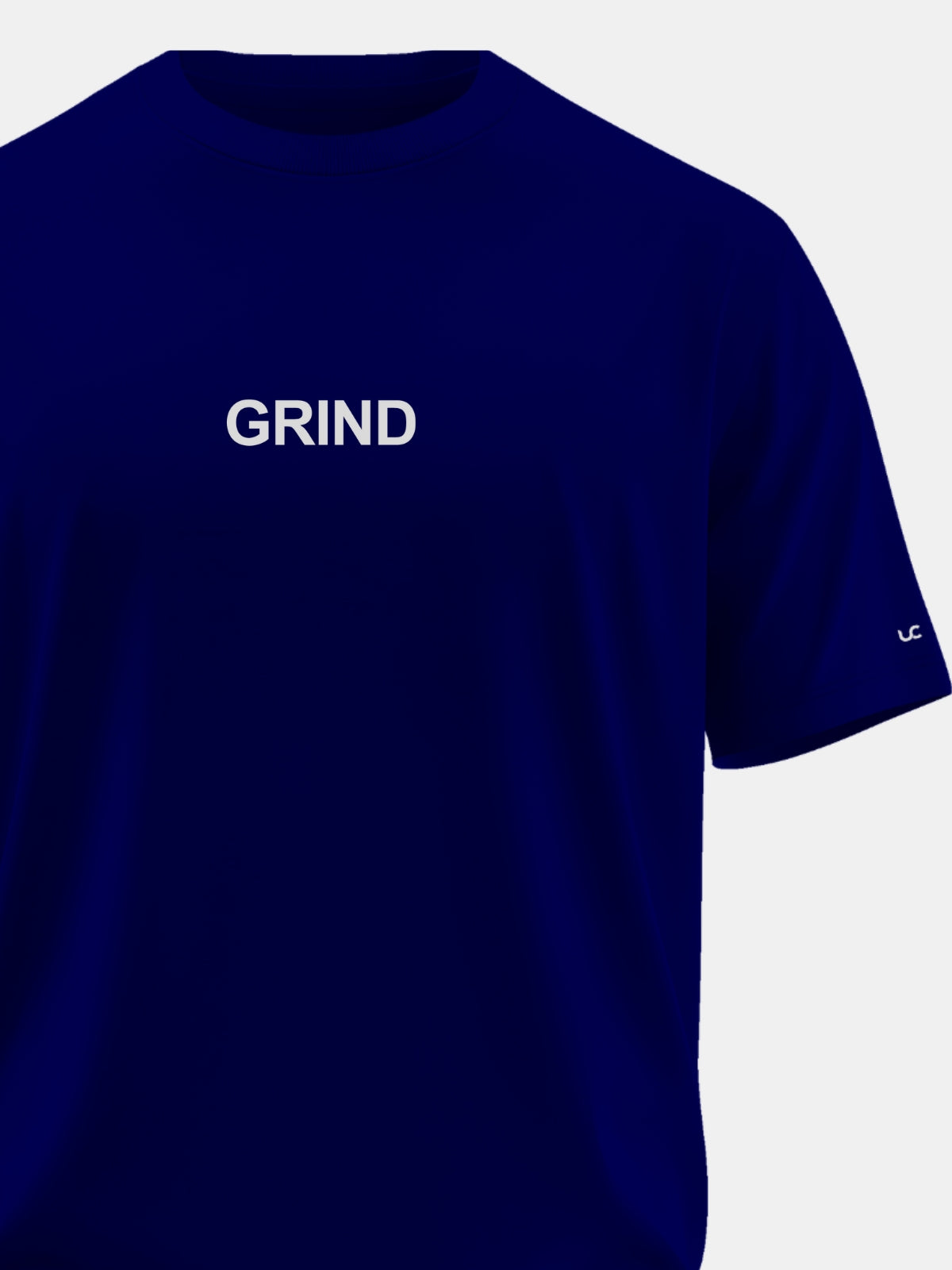 Solid Men's Premium Muscle Fit Cotton Crew T-shirt Grind Novel Navy
