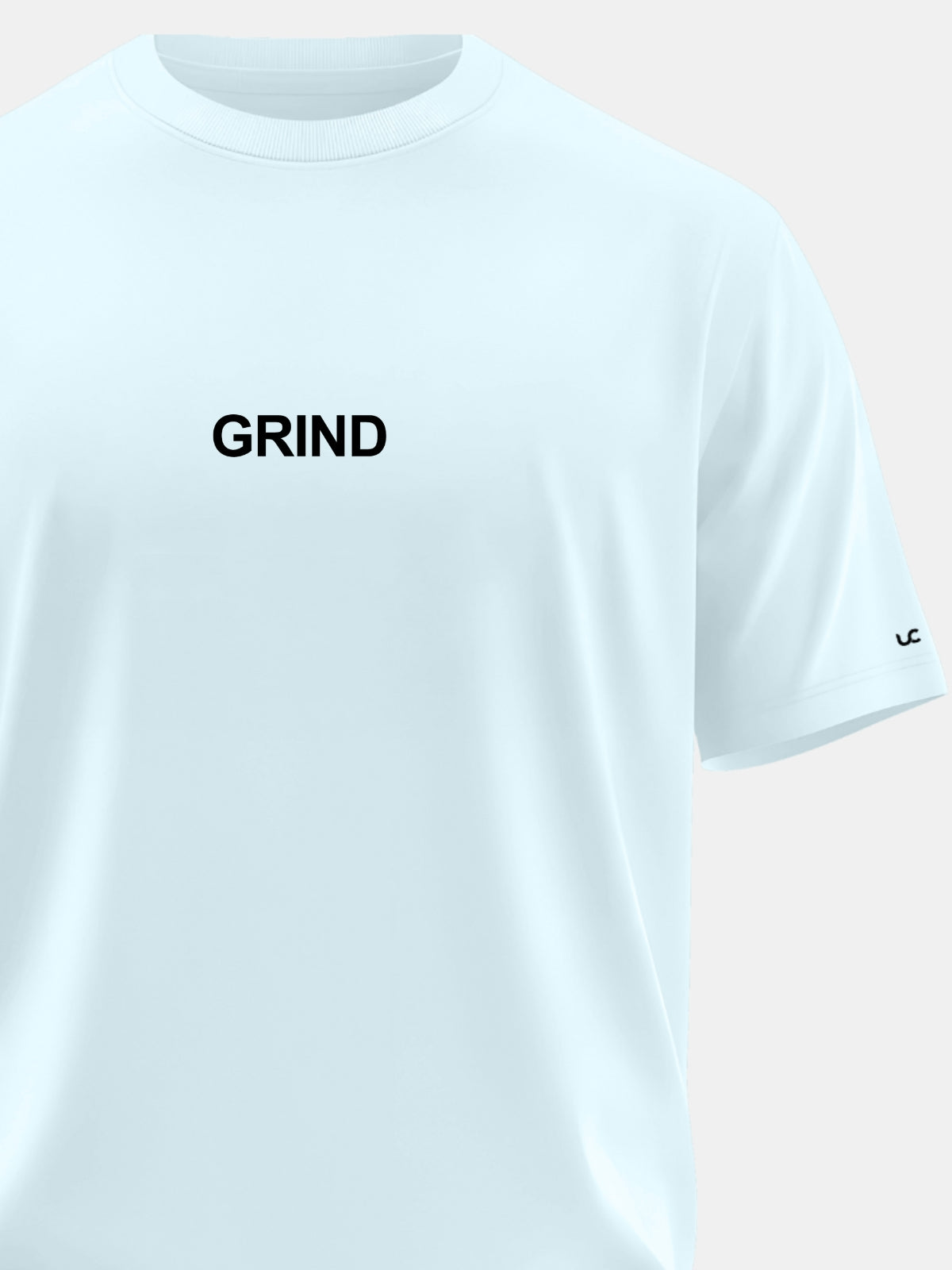 Solid Men's Premium Muscle Fit Cotton Crew T-shirt Grind Bubble Blue