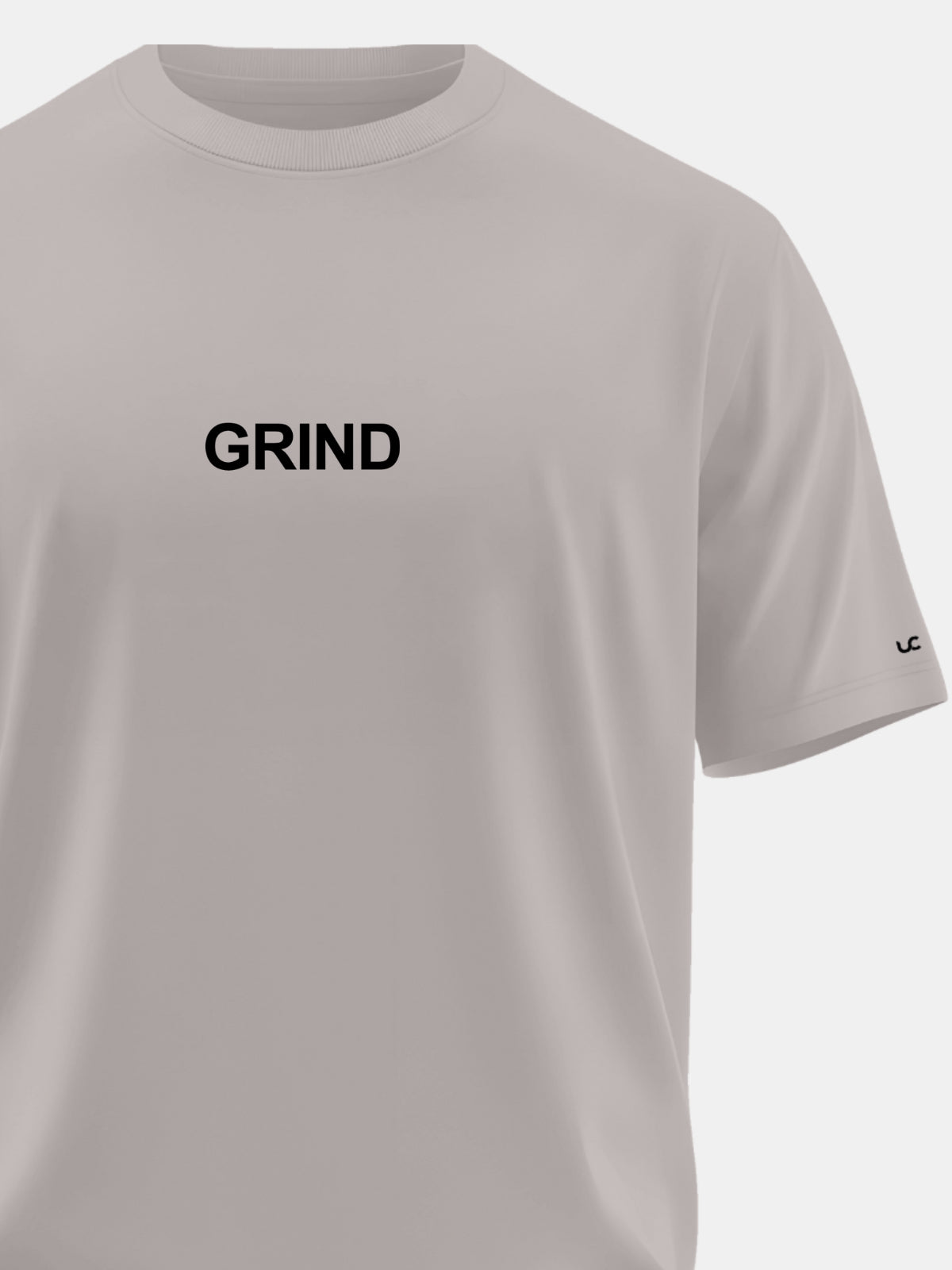 Solid Men's Premium Muscle Fit Cotton Crew T-shirt Grind Atomic Aluminium