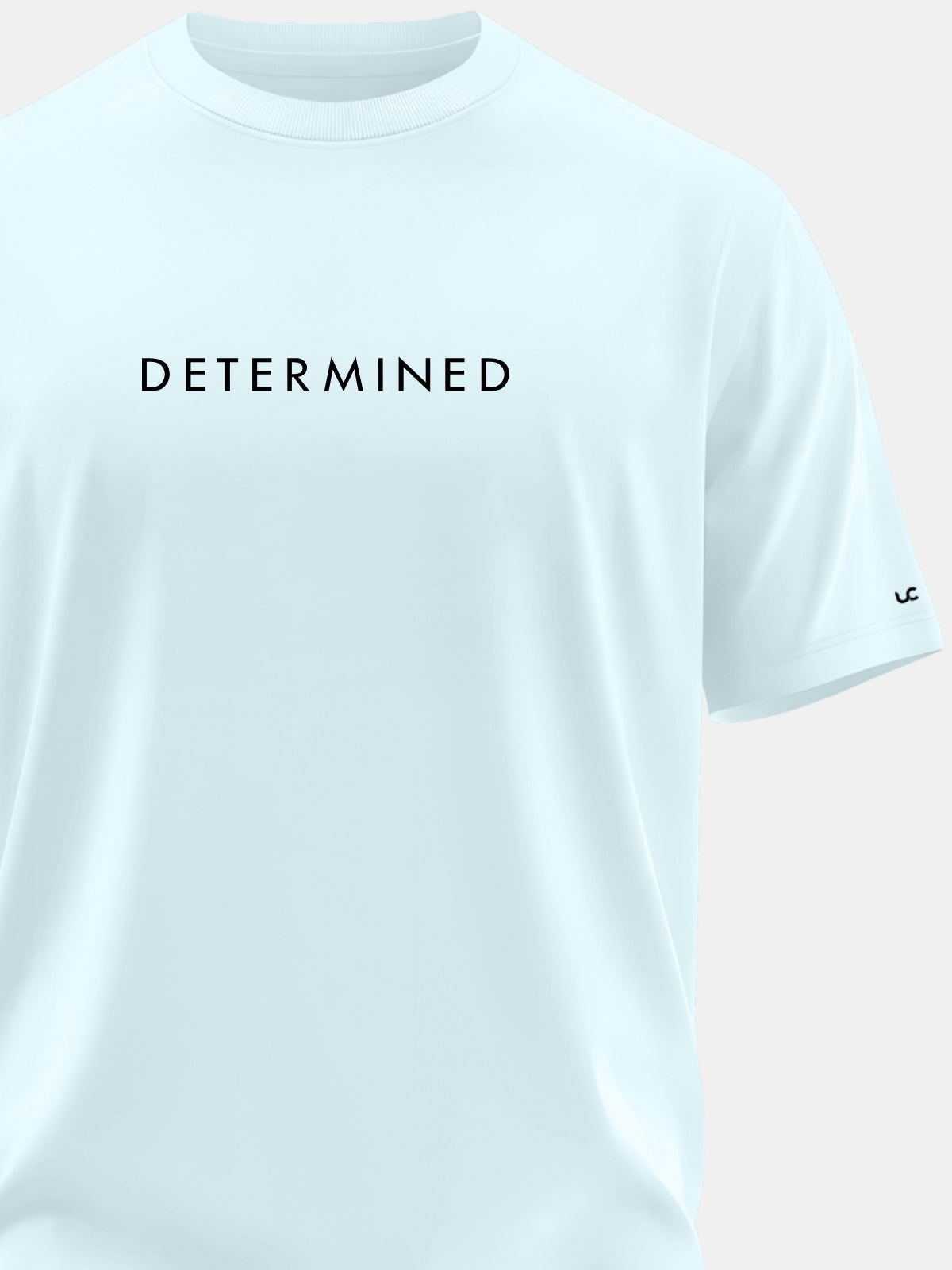 Solid Men's Premium Muscle Fit Cotton Crew T-Shirt Determined Bubble Blue