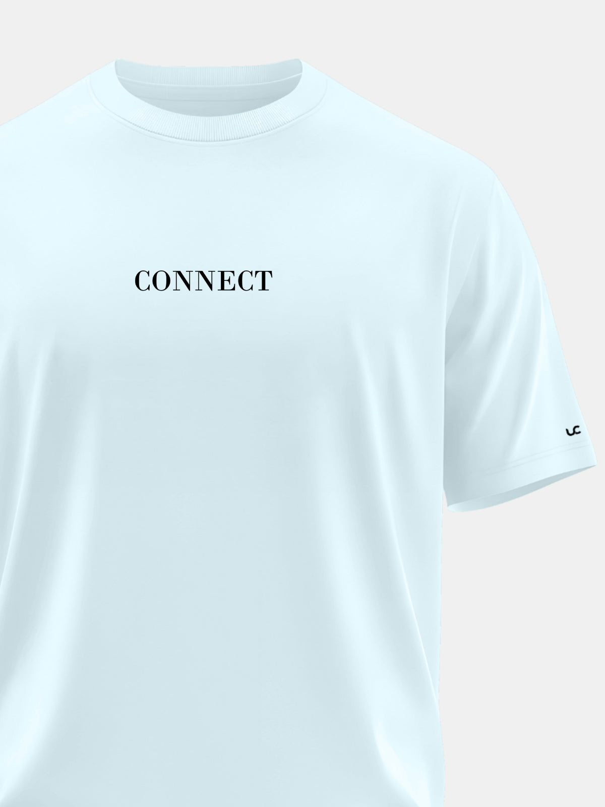 Solid Men's Premium Muscle Fit Cotton Crew T-shirt Connect Bubble Blue