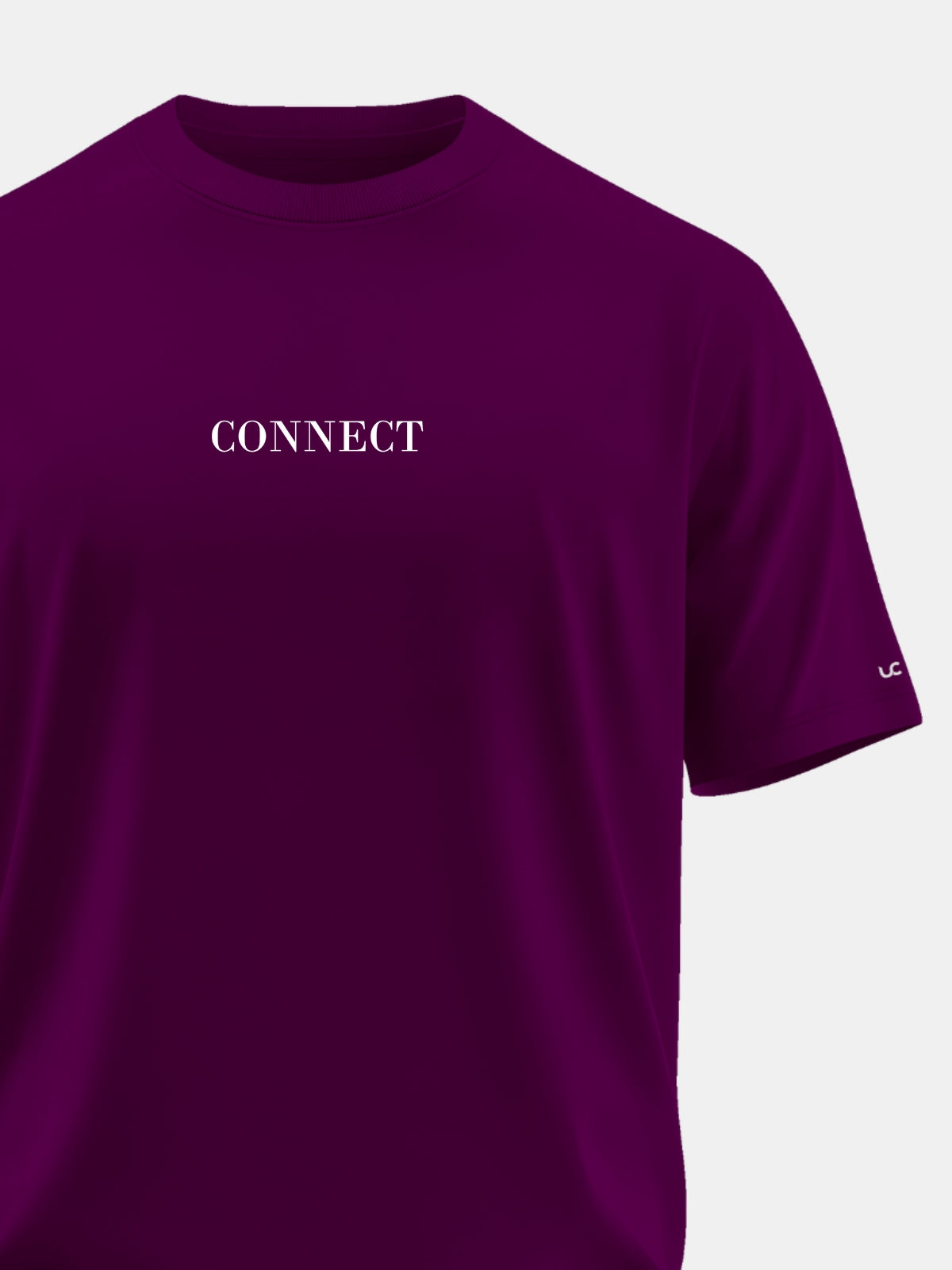 Solid Men's Premium Muscle Fit Cotton Crew T-shirt Connect Workday Wine