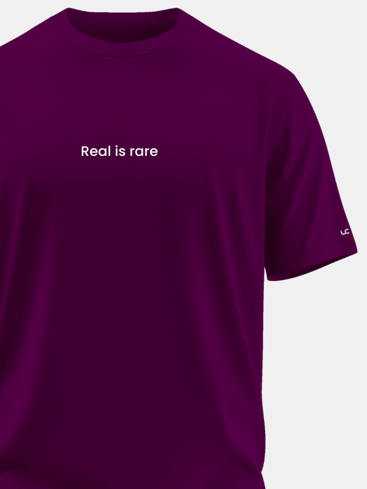 Solid Men's Premium Muscle Fit Cotton Crew T-shirt Real is rare Workday Wine