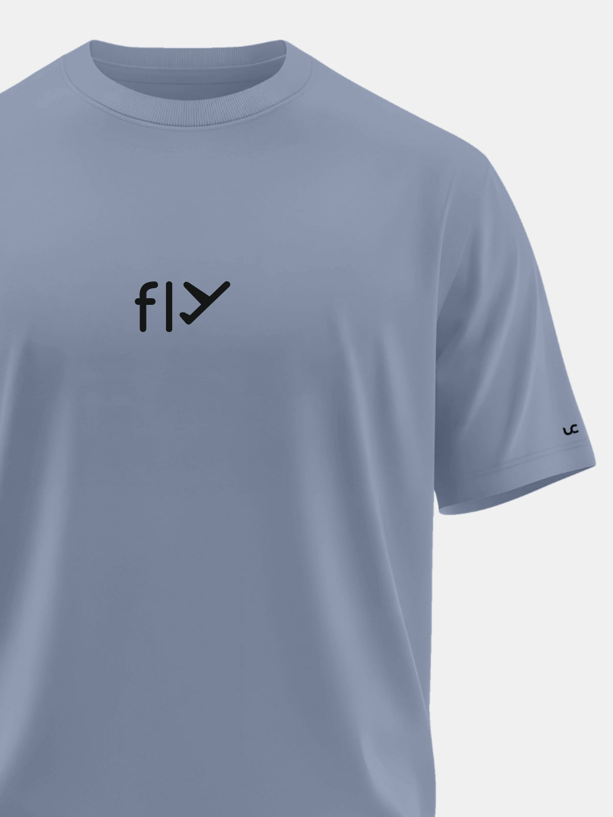 Solid Men's Soft Premium 100% Cotton Crew T-shirt Fly Deadline Blue