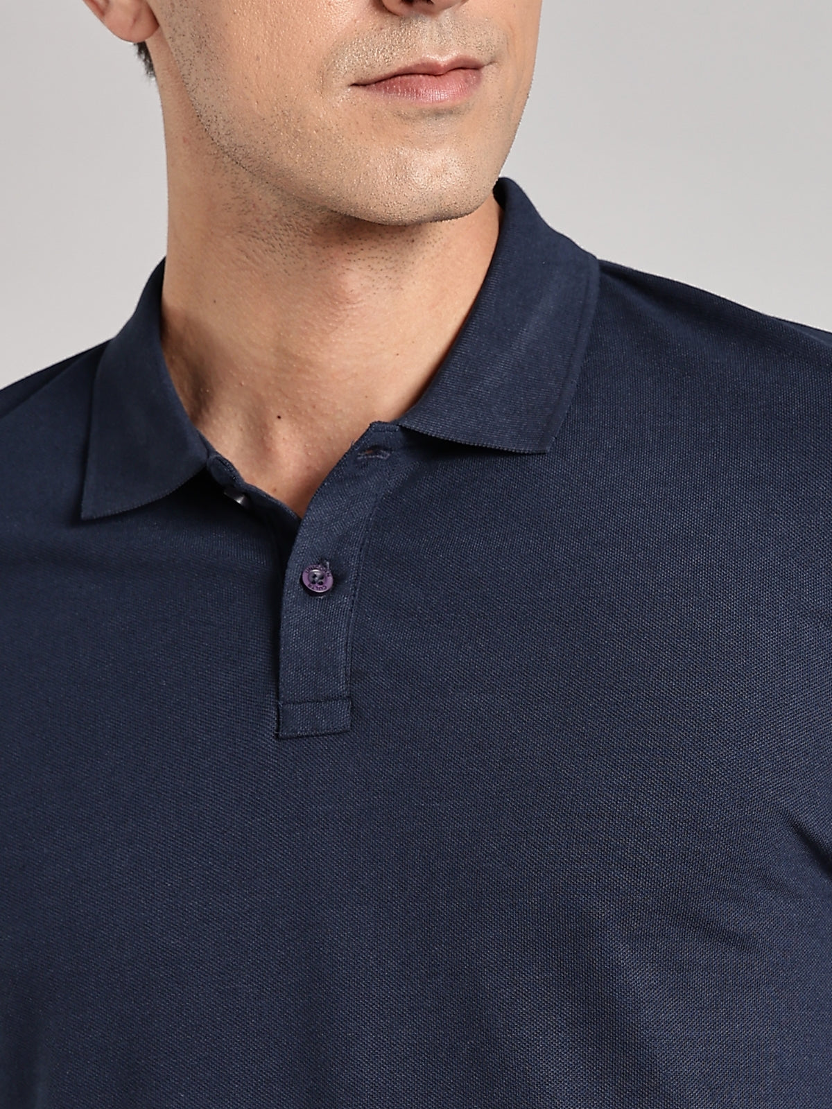 Solid Men's Soft Premium 100% Cotton Polo T-Shirt Novel Navy