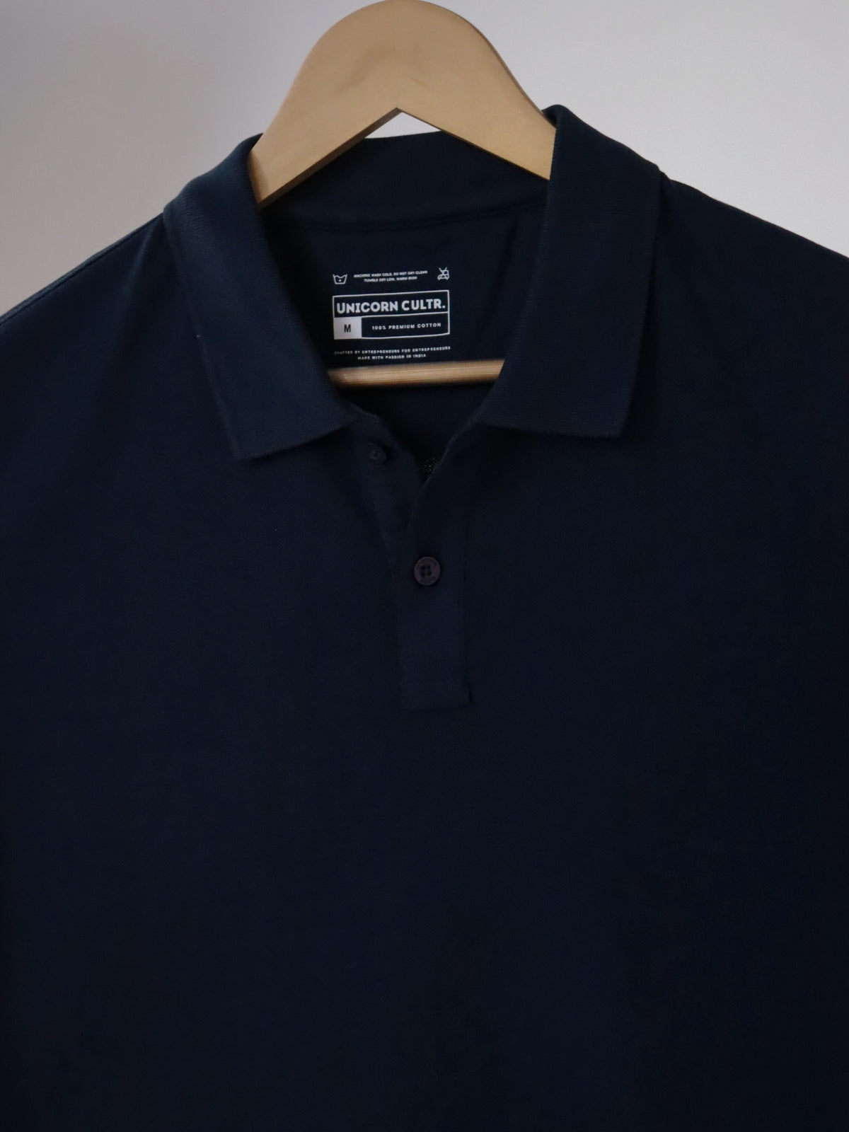 Solid Men's Soft Premium 100% Cotton Polo T-Shirt Novel Navy