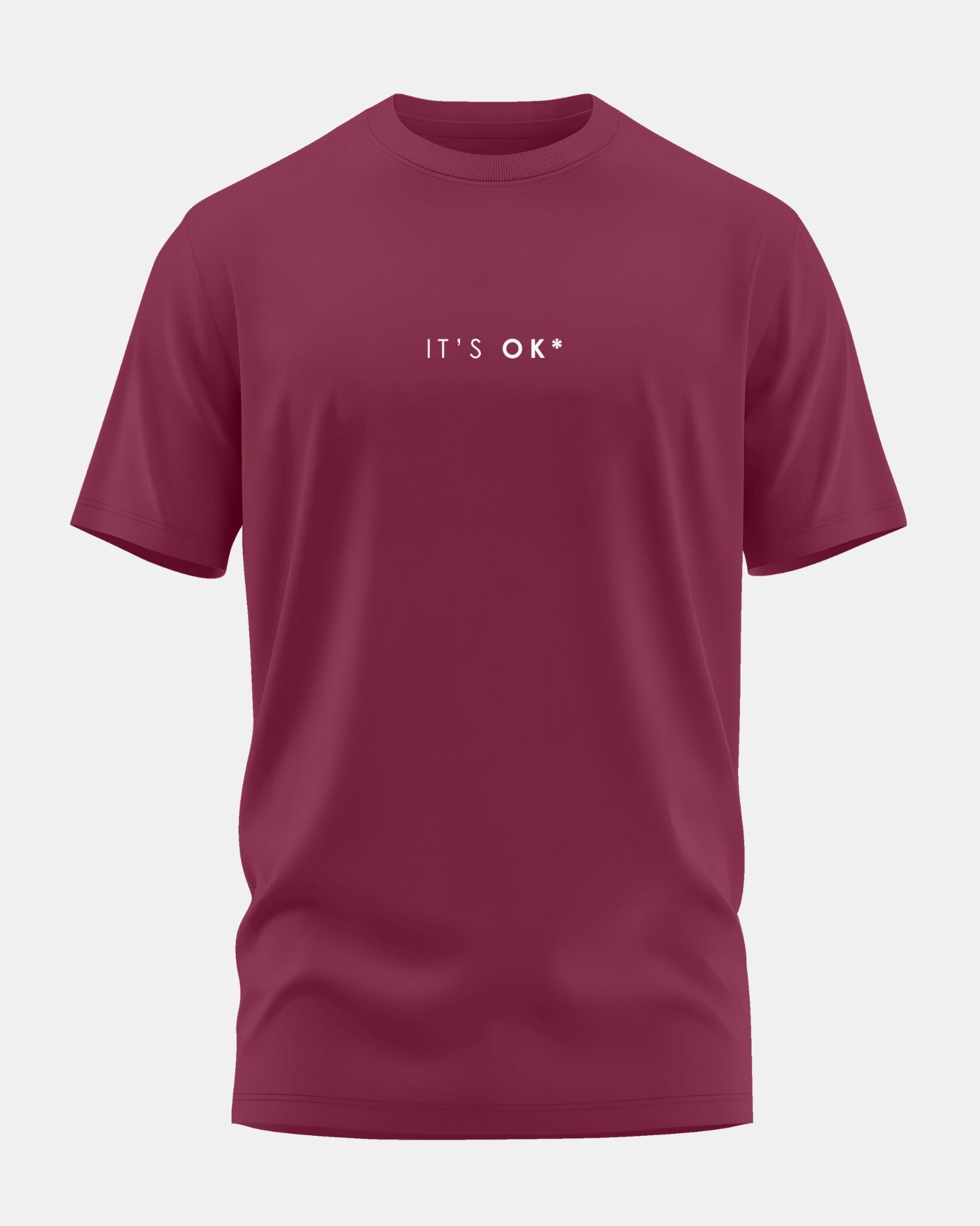 Its Ok Men's Soft Premium Cotton Crew Neck T-Shirt