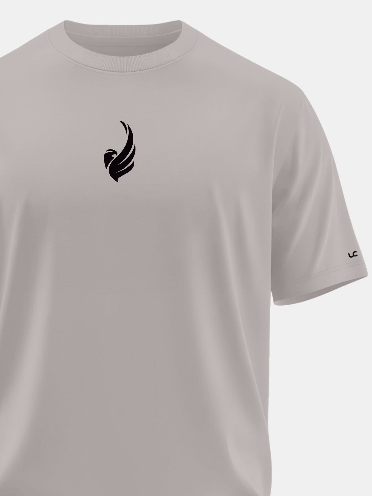 Solid Men's Soft Premium 100% Cotton Crew T-Shirt Eagle Wing Smoke Melange