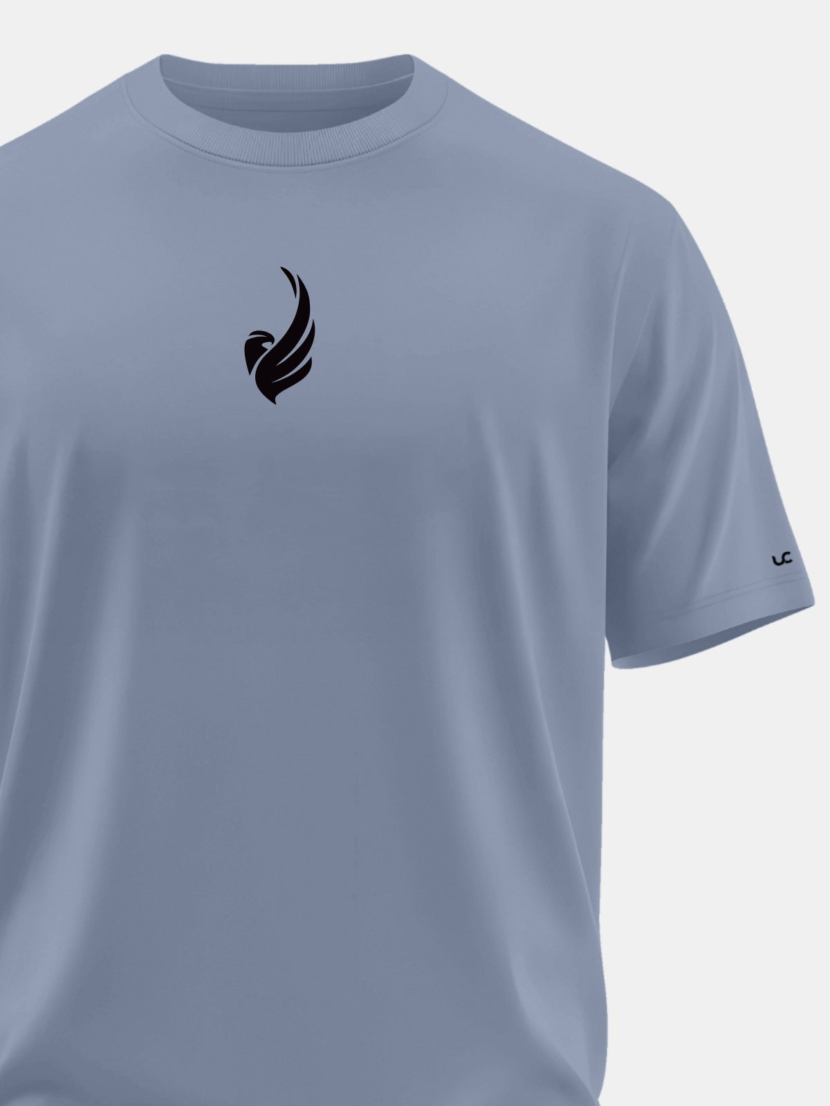 Solid Men's Soft Premium 100% Cotton Crew T-Shirt Eagle Wing Deadline Blue