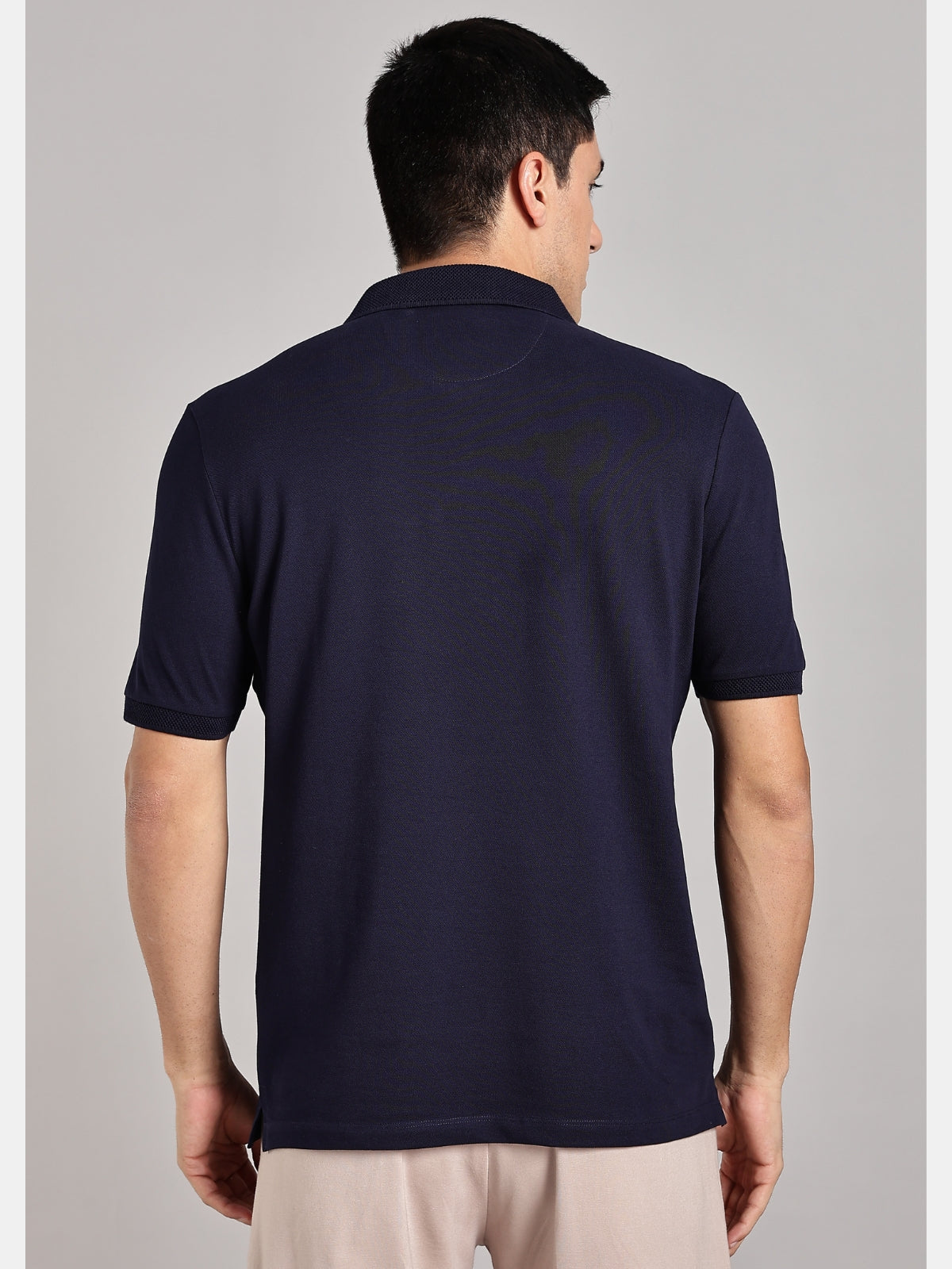 Solid Men's Premium Muscle Fit Cotton Polo T-shirt Novel Navy