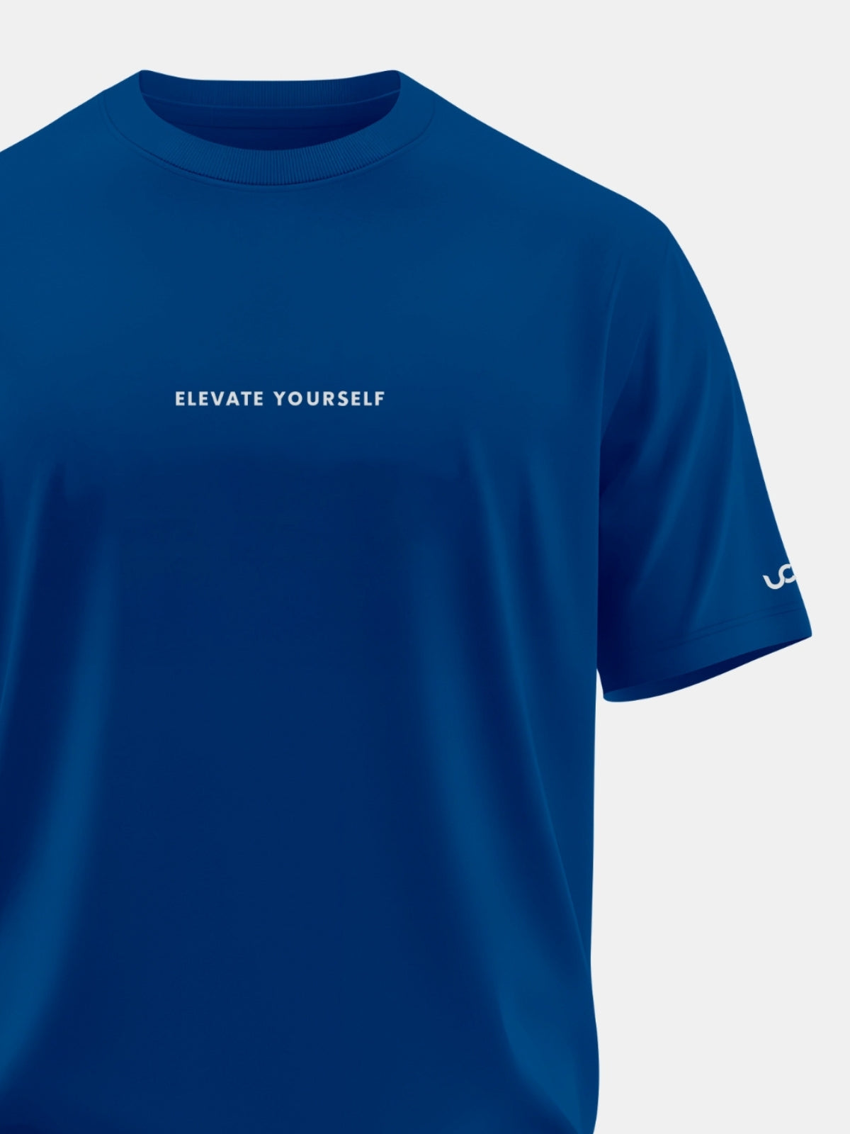 Solid Men's Premium Muscle Fit Cotton Crew T-shirt Elevate Yourself Airforce Blue
