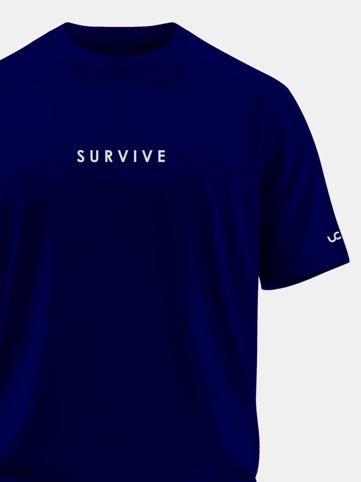 Solid Men's Premium Muscle Fit Cotton Crew T-shirt Survive Novel Navy