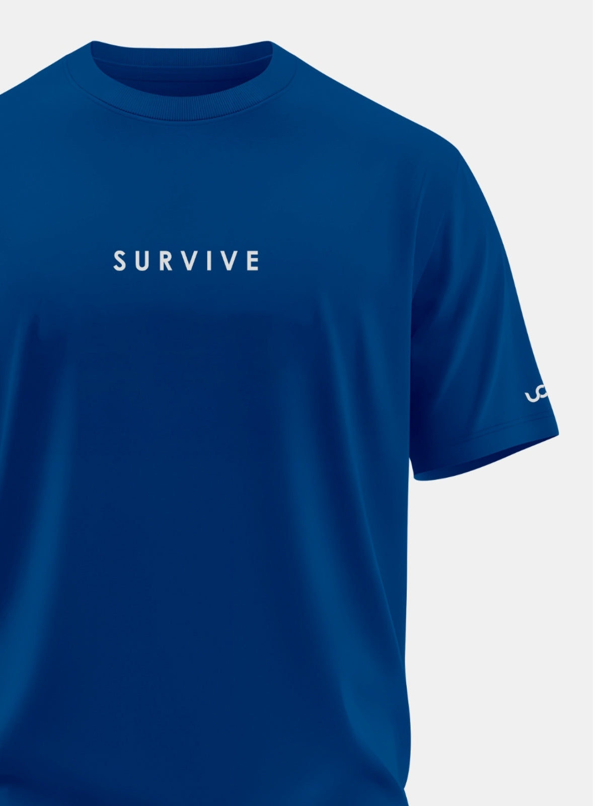 Solid Men's Premium Muscle Fit Cotton Crew T-shirt Survive Airforce Blue