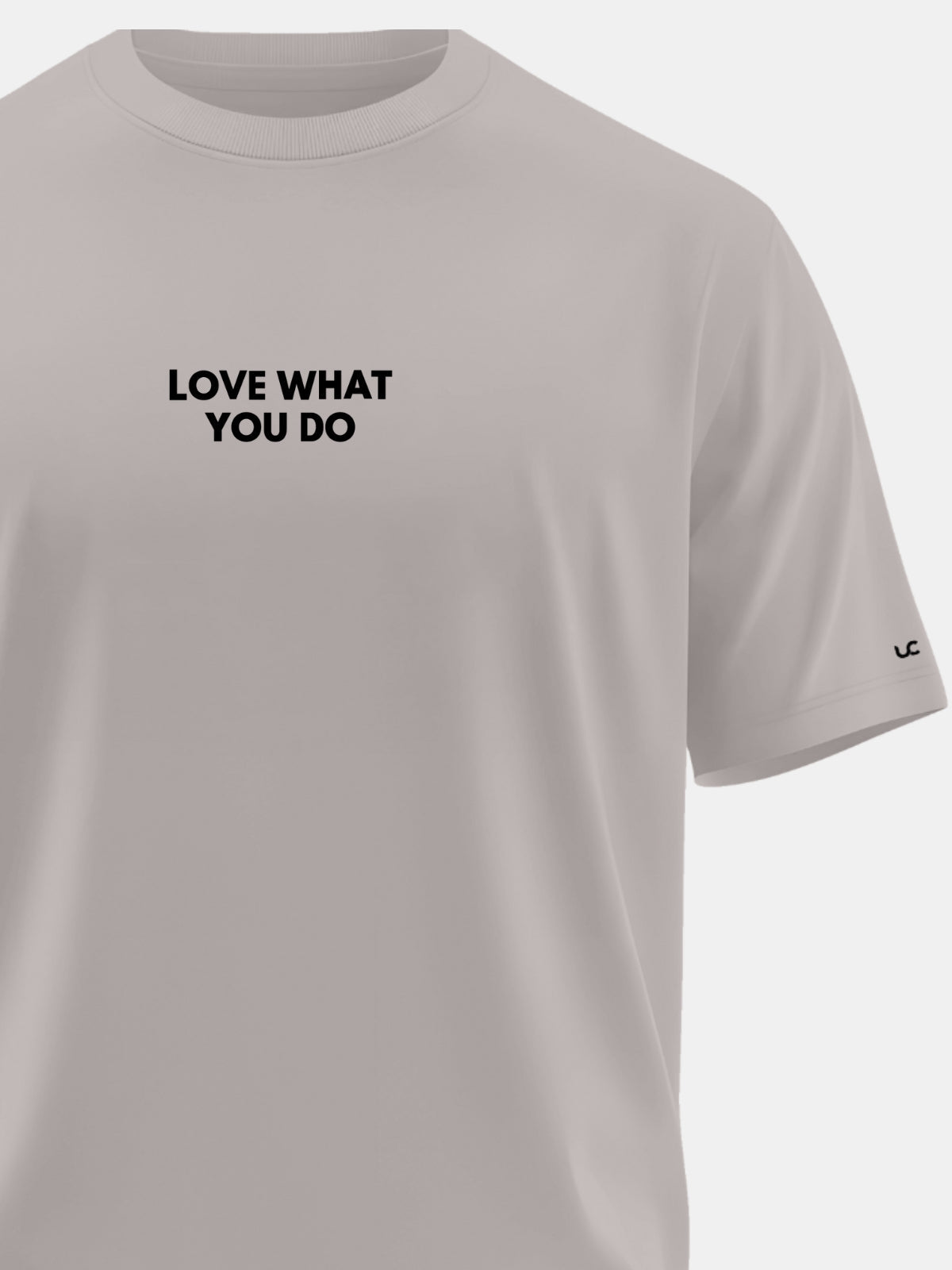 Solid Men's Premium Muscle Fit Cotton Crew T-shirt Love What You Do  Atomic Aluminium