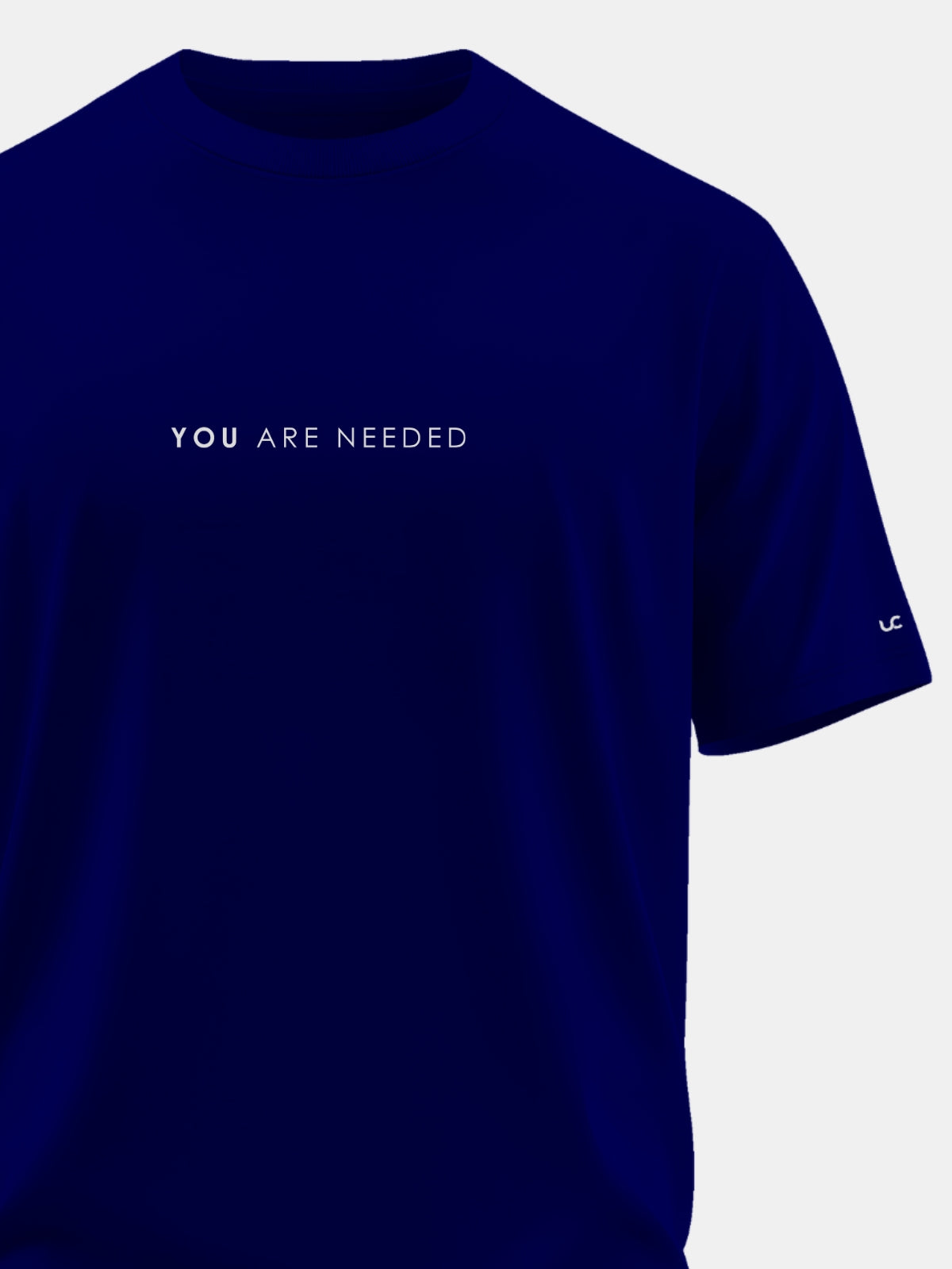 Solid Men's Premium Muscle Fit Cotton Crew T-shirt You Are Needed Novel Navy