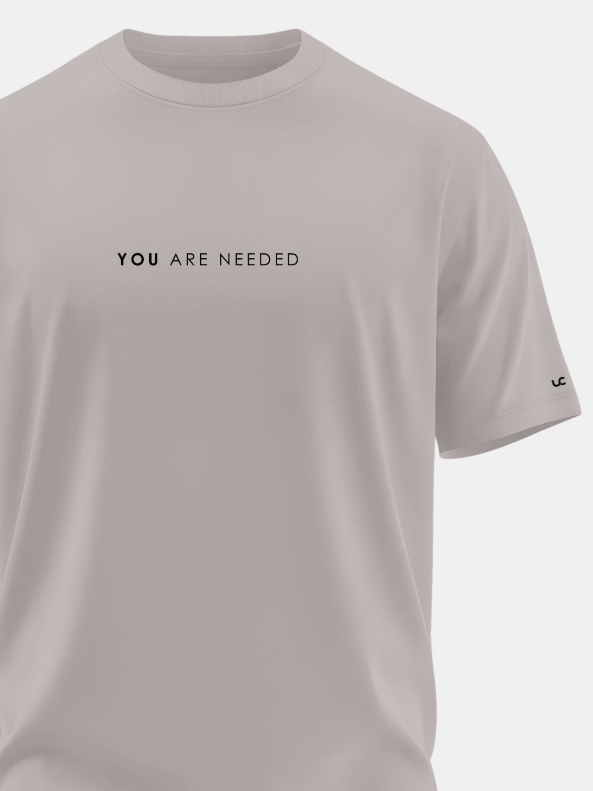 Solid Men's Premium Muscle Fit Cotton Crew T-shirt You Are Needed  Atomic Aluminium