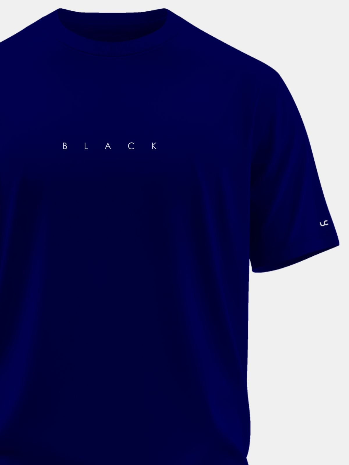 Solid Men's Premium Muscle Fit Cotton Crew T-shirt Black Novel Navy