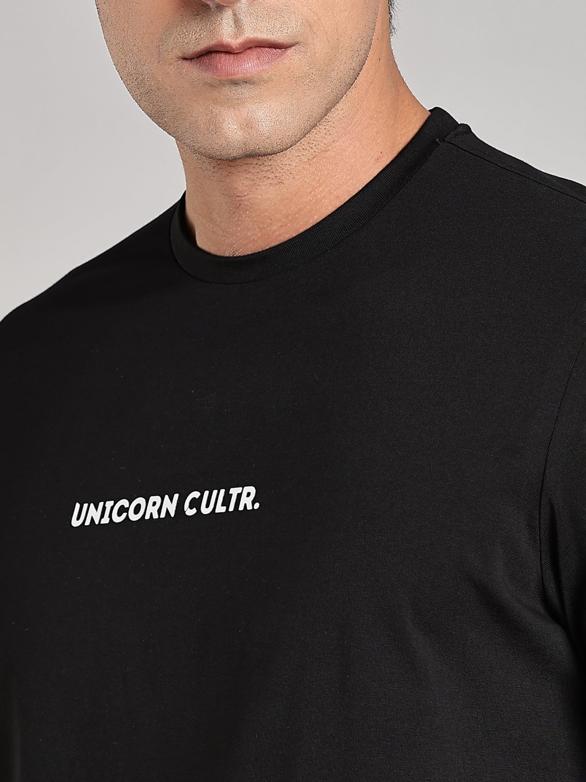 White UC Signature Men's Soft Premium 100% Cotton Crew T-Shirt Brave Black