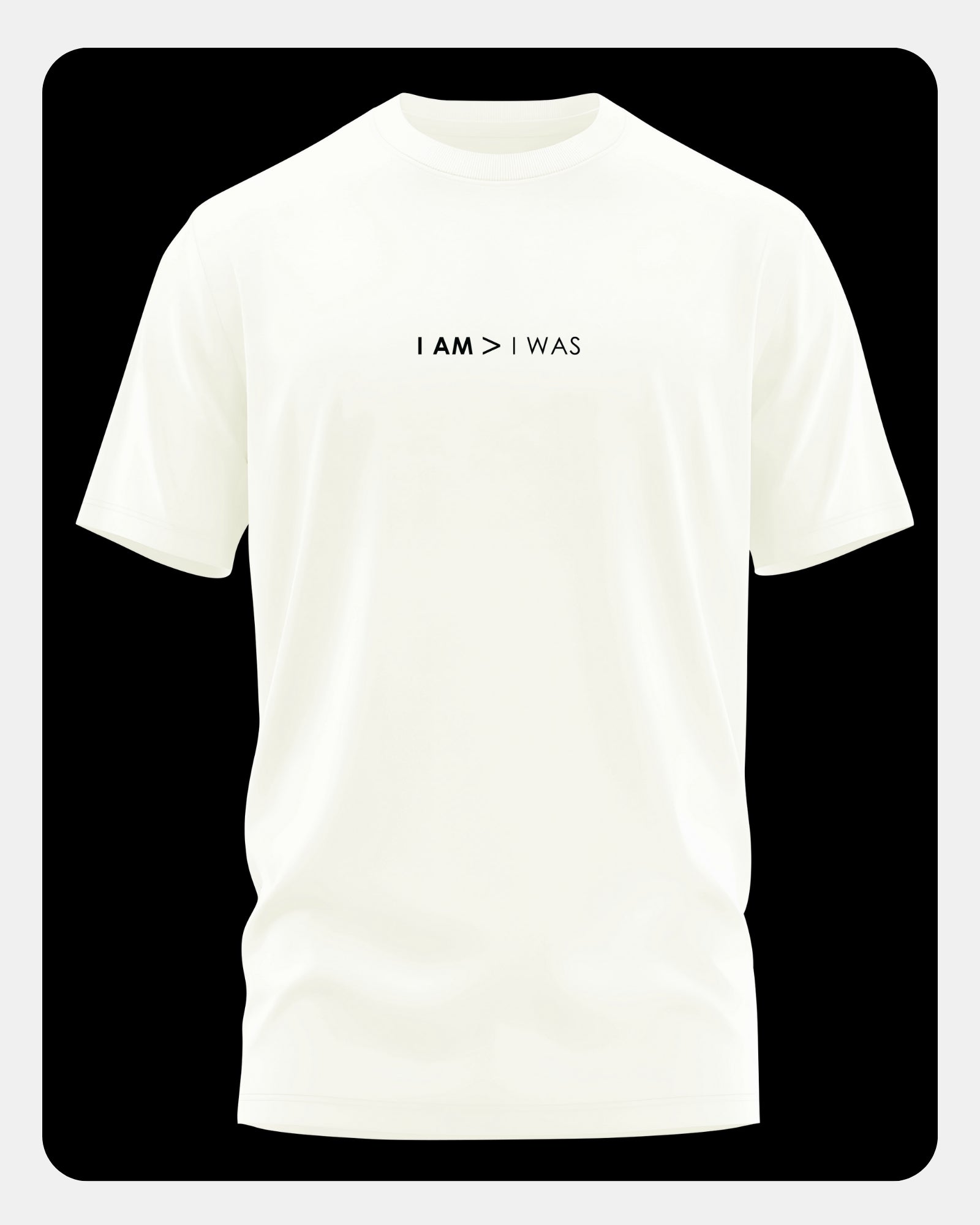 I Am > I Was Men's Stretchable Muscle Fit Crew Neck T-Shirt