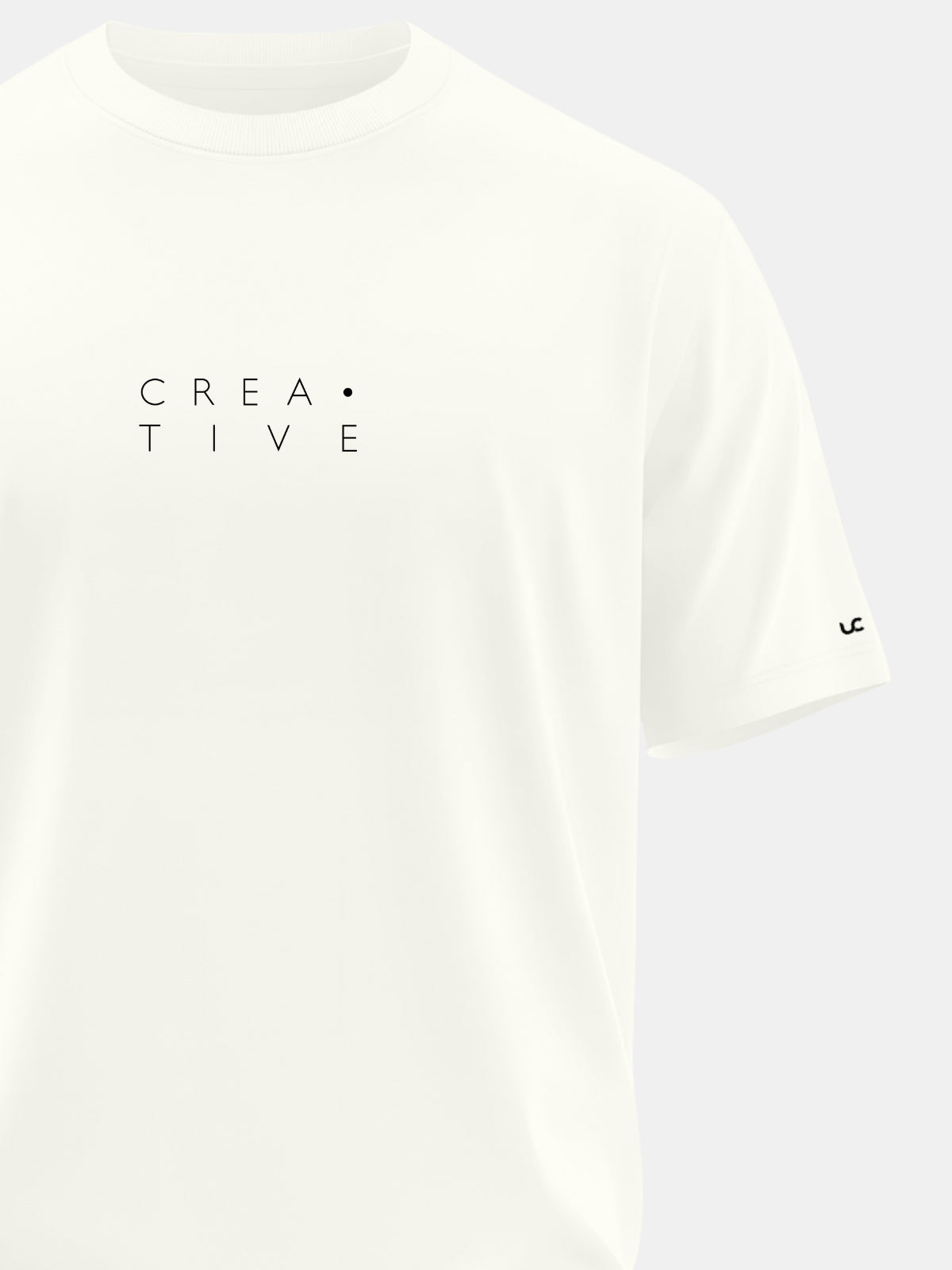 Solid Men's Premium Muscle Fit Cotton Crew T-shirt Creative Chalk White