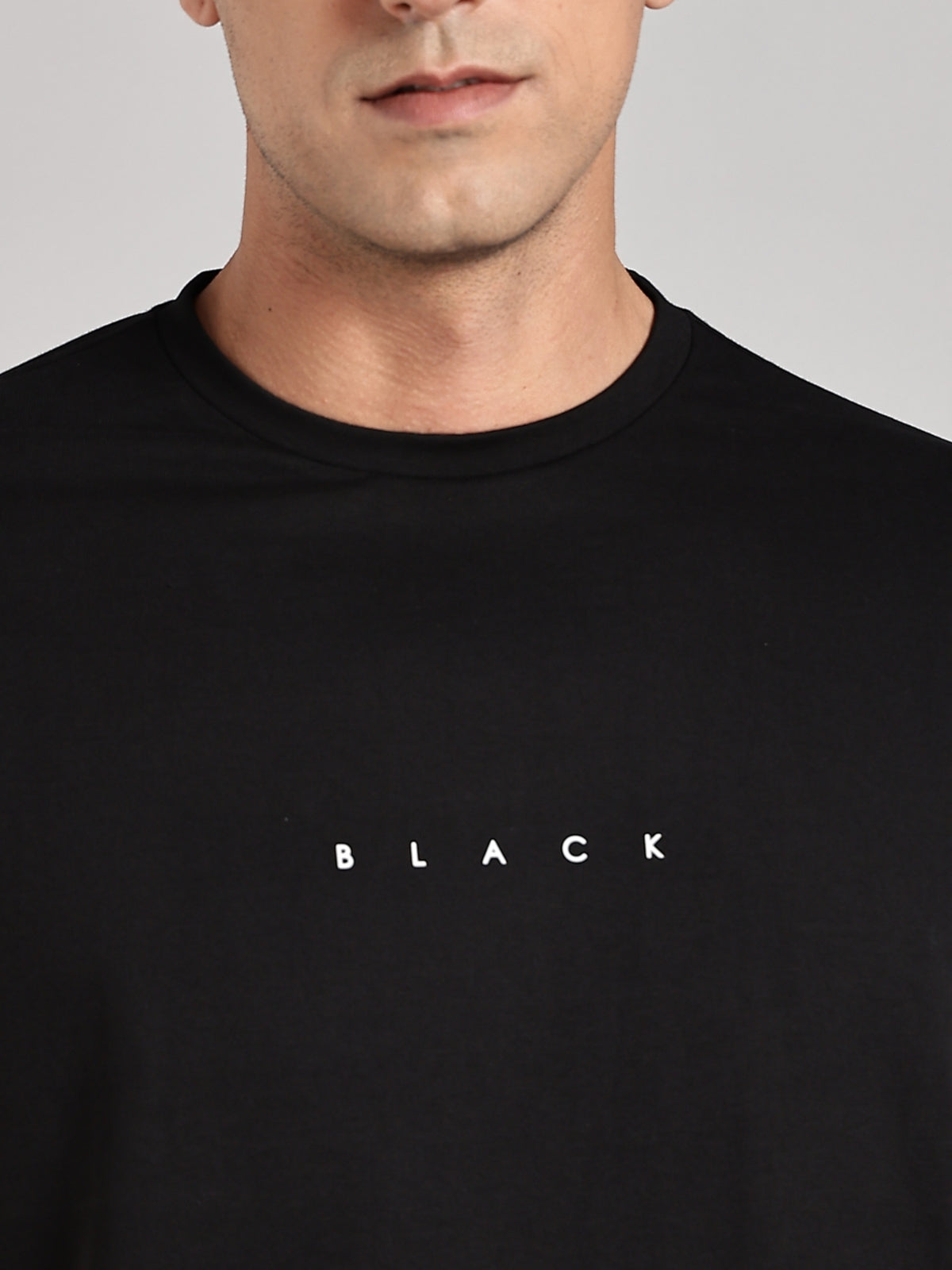 Solid Men's Premium Muscle Fit Cotton Crew T-shirt Black Brave Black