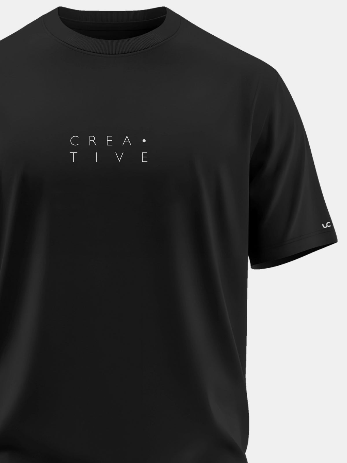 Solid Men's Premium Muscle Fit Cotton Crew T-shirt Creative Brave Black