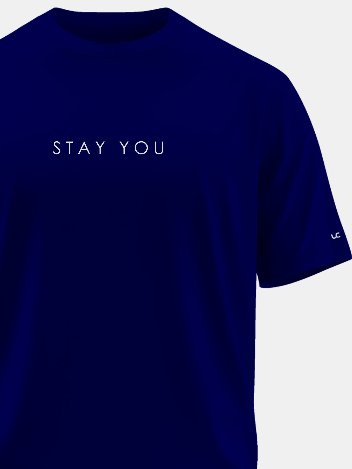 Solid Men's Premium Muscle Fit Cotton Crew T-shirt Stay You Novel Navy