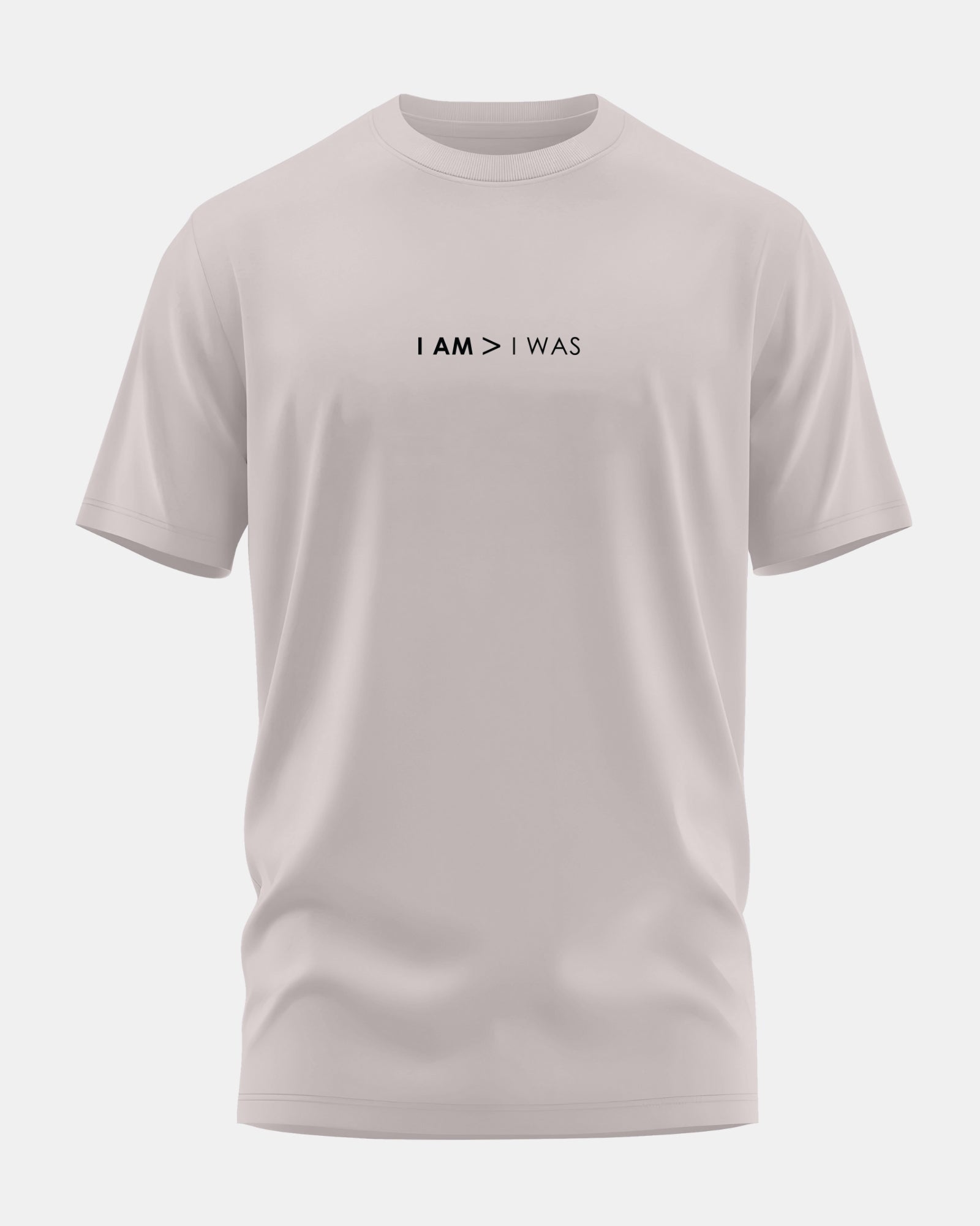 I Am > I Was Men's Stretchable Muscle Fit Crew Neck T-Shirt