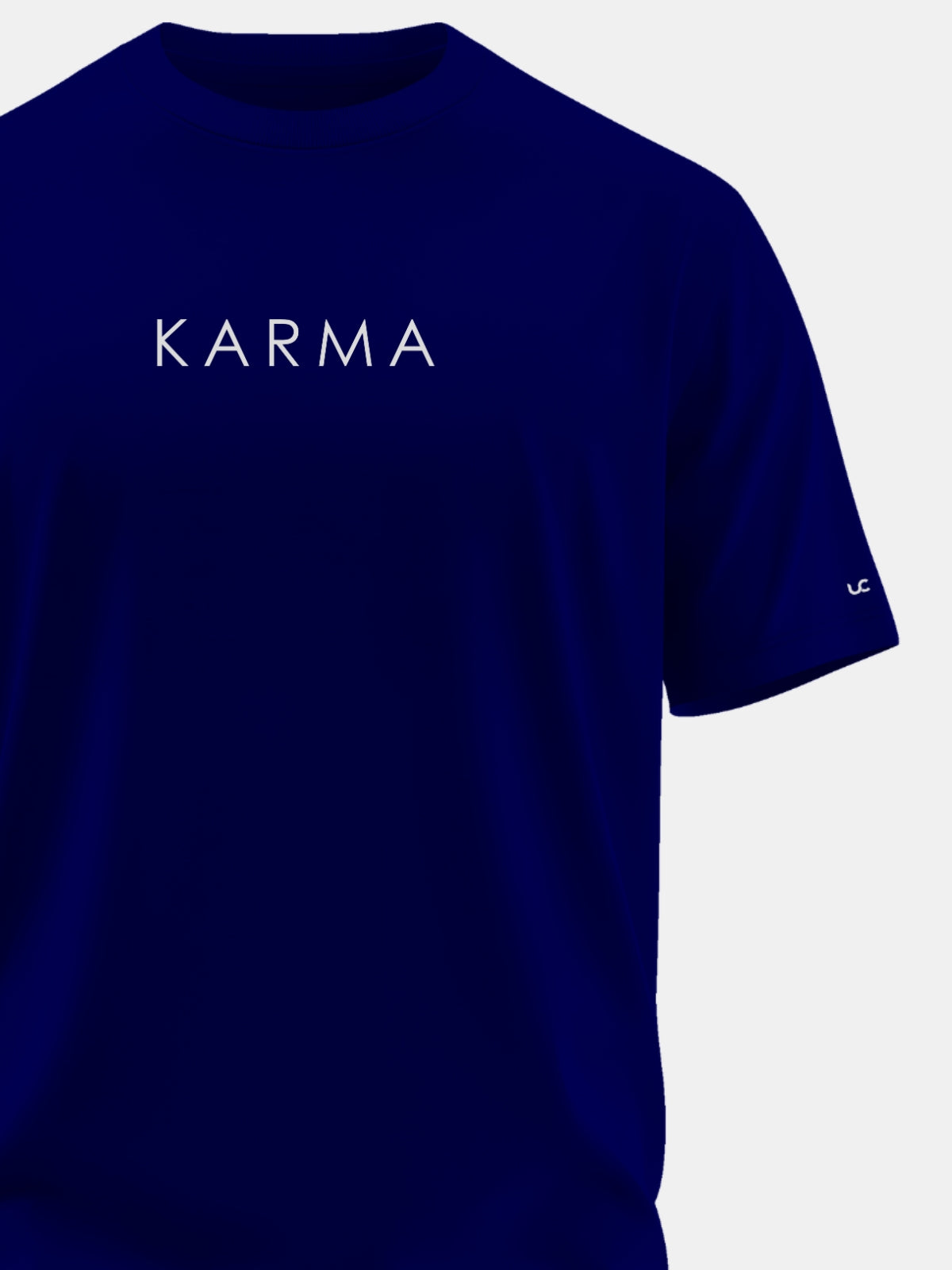 Solid Men's Premium Muscle Fit Cotton Crew T-Shirt Karma Novel Navy