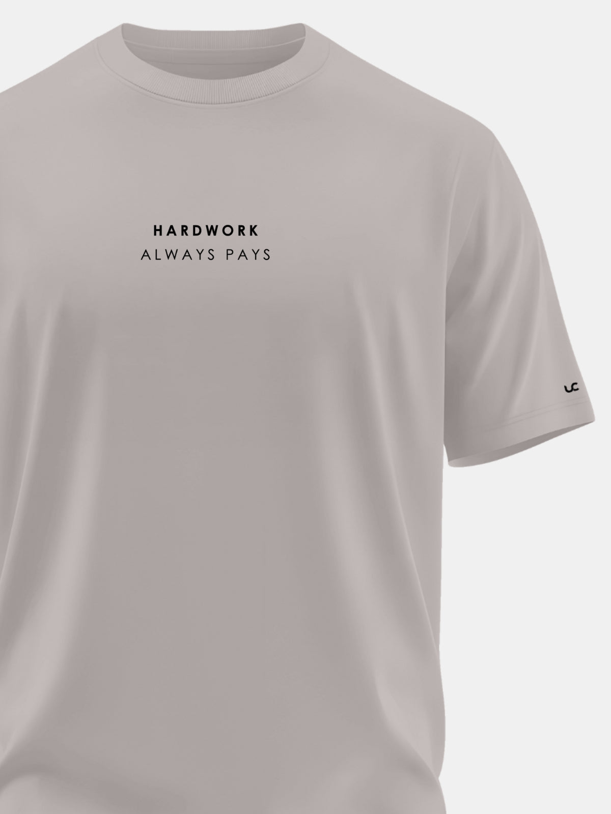 Solid Men's Premium Muscle Fit Cotton Crew T-shirt Hardwork Always Pays  Atomic Aluminium