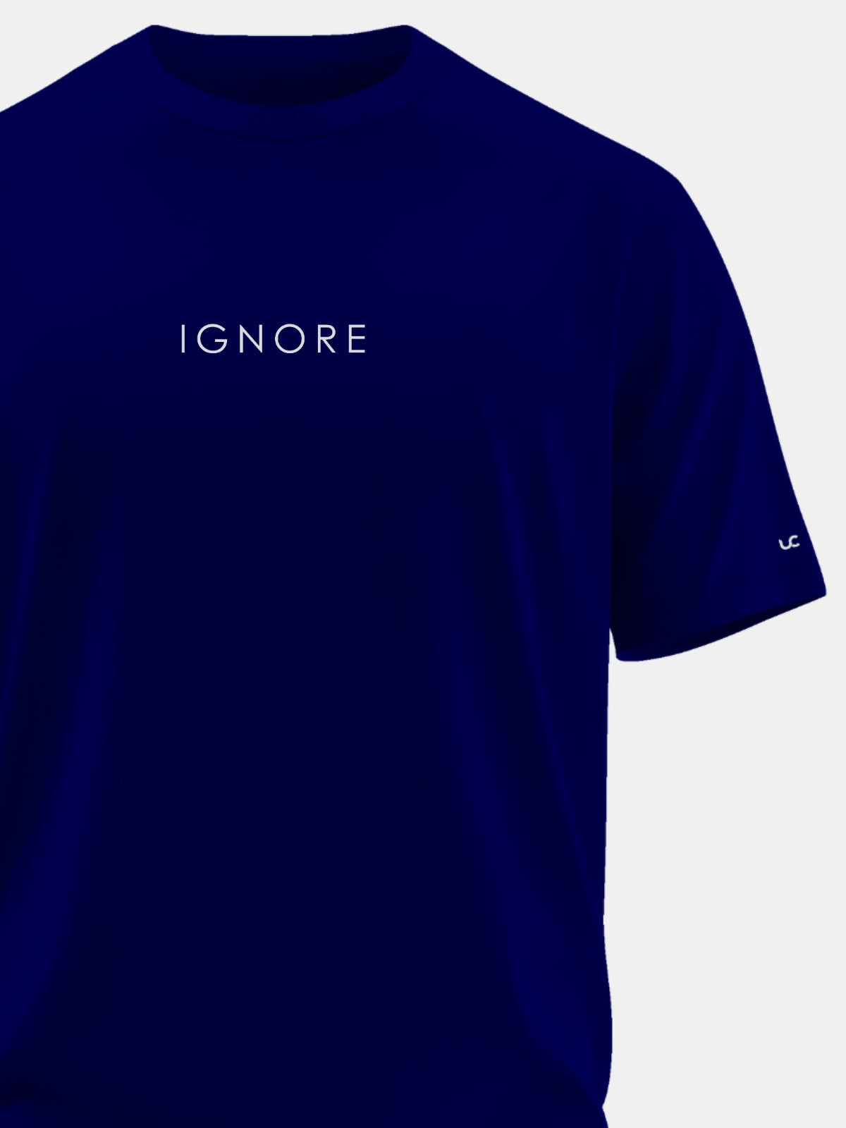 Solid Men's Premium Muscle Fit Cotton Crew T-Shirt Ignore Novel Navy