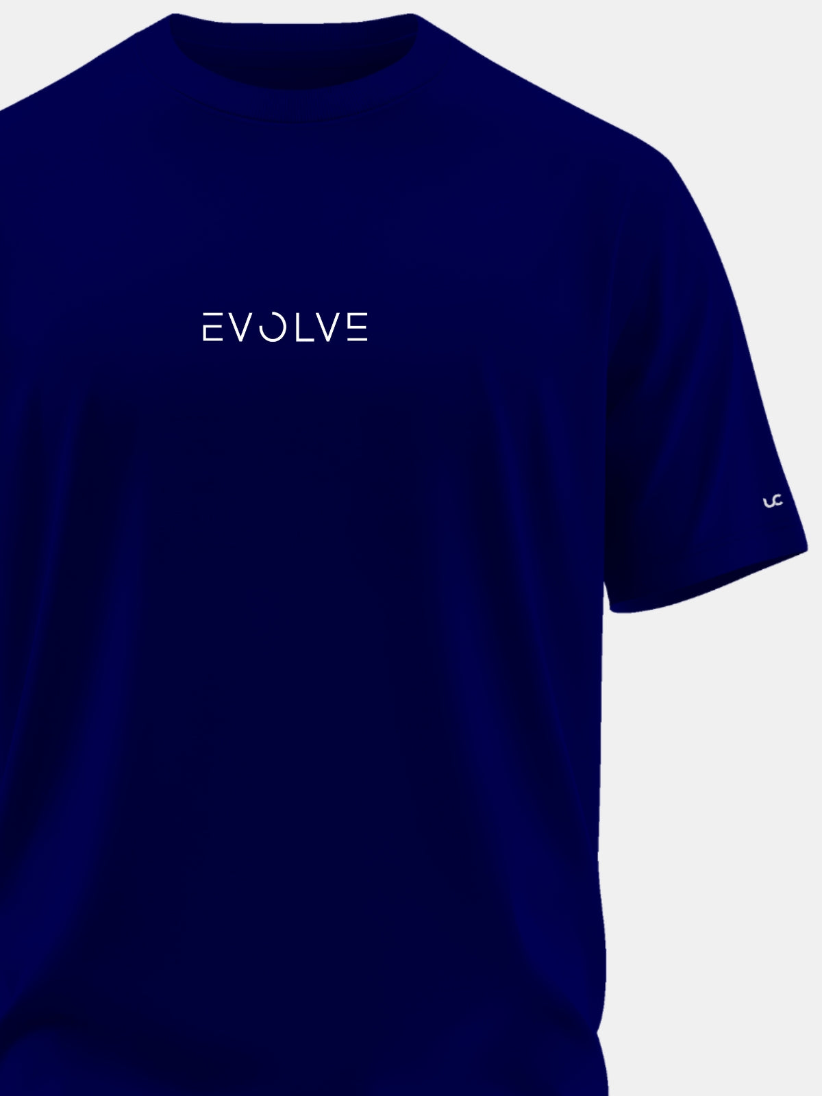 Solid Men's Premium Muscle Fit Cotton Crew T-Shirt Evolve Novel Navy