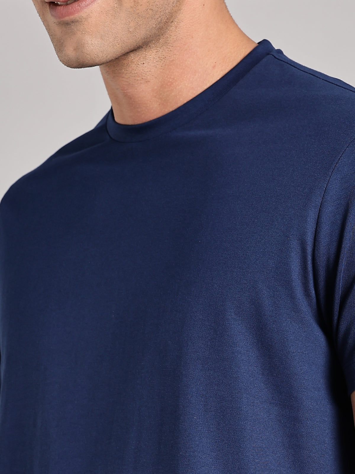 Solid Men's Soft Premium 100% Cotton Crew T-Shirt Eagle Wing Novel Navy