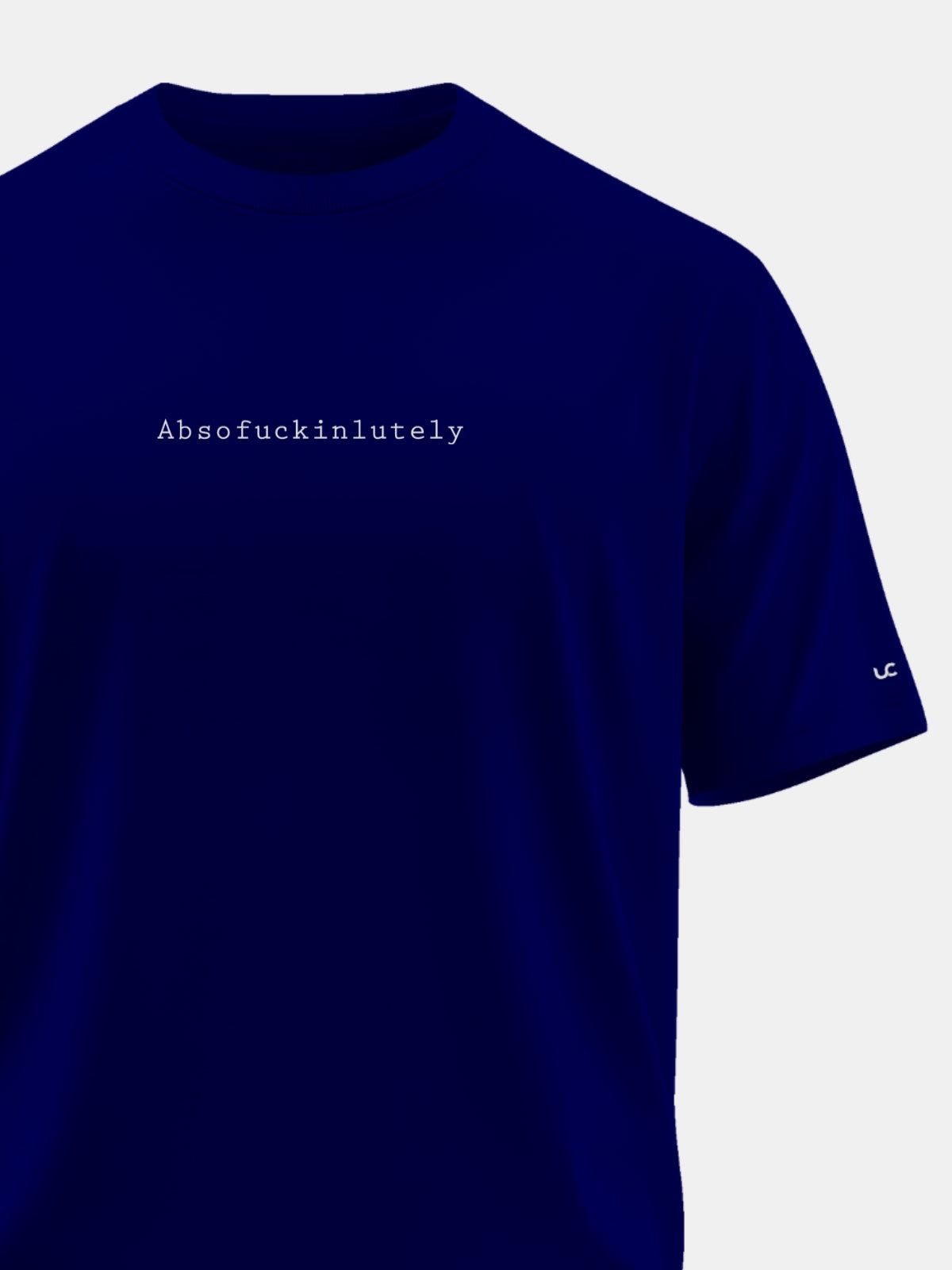 Solid Men's Premium Muscle Fit Cotton Crew T-shirt Absofuckinlutely Novel Navy