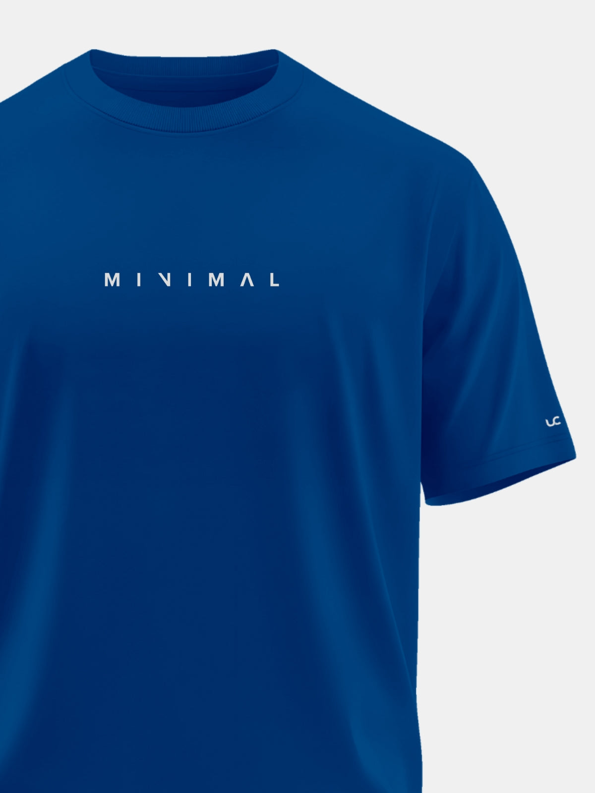 Solid Men's Premium Muscle Fit Cotton Crew T-Shirt Minimal Airforce Blue