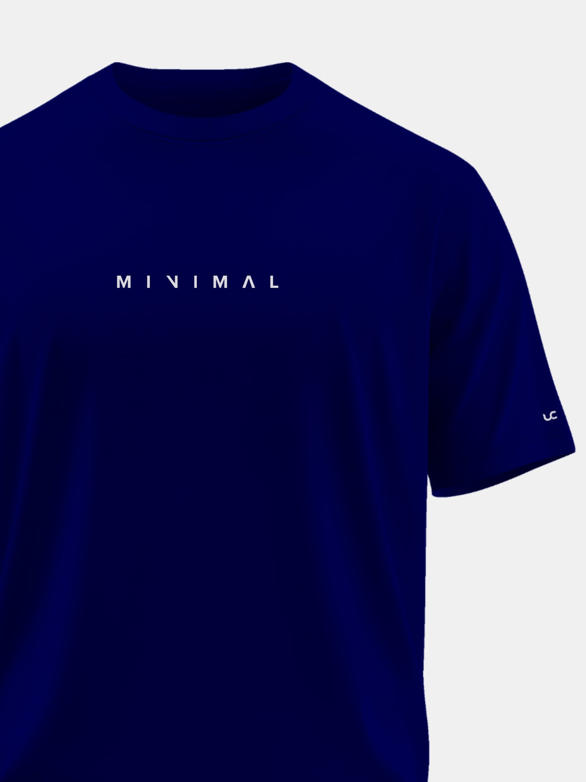 Solid Men's Premium Muscle Fit Cotton Crew T-Shirt Minimal Novel Navy