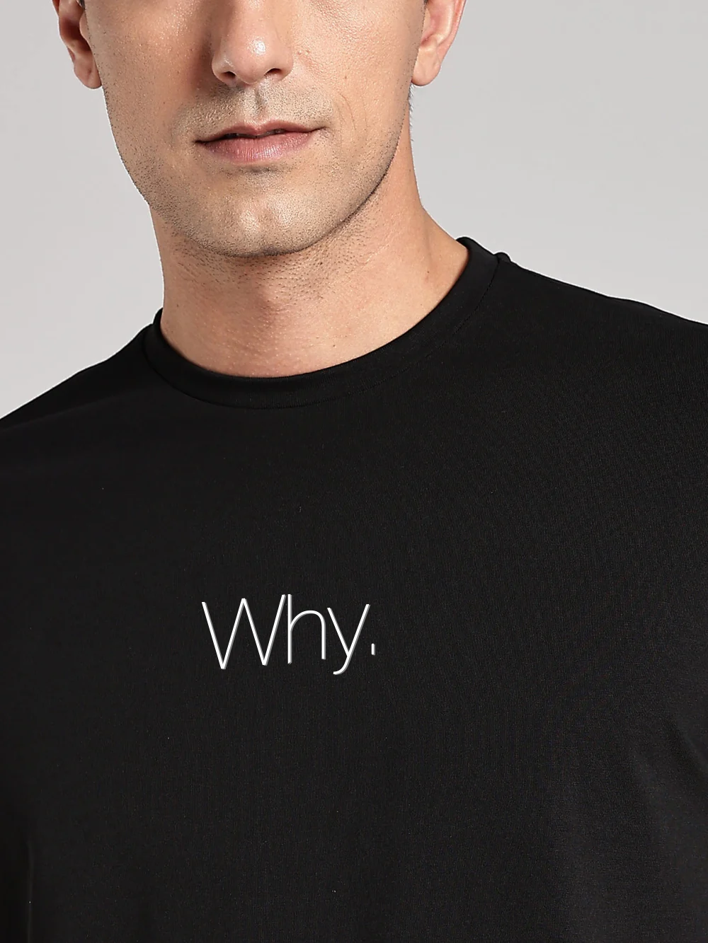 Solid Men's Premium Muscle Fit Cotton Crew T-shirt Why Brave Black