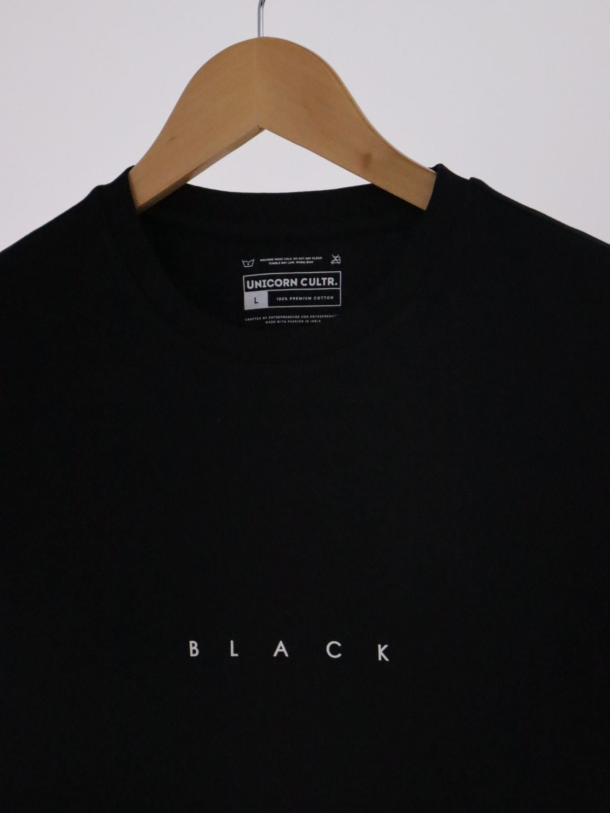 Solid Men's Premium Muscle Fit Cotton Crew T-shirt Black Brave Black