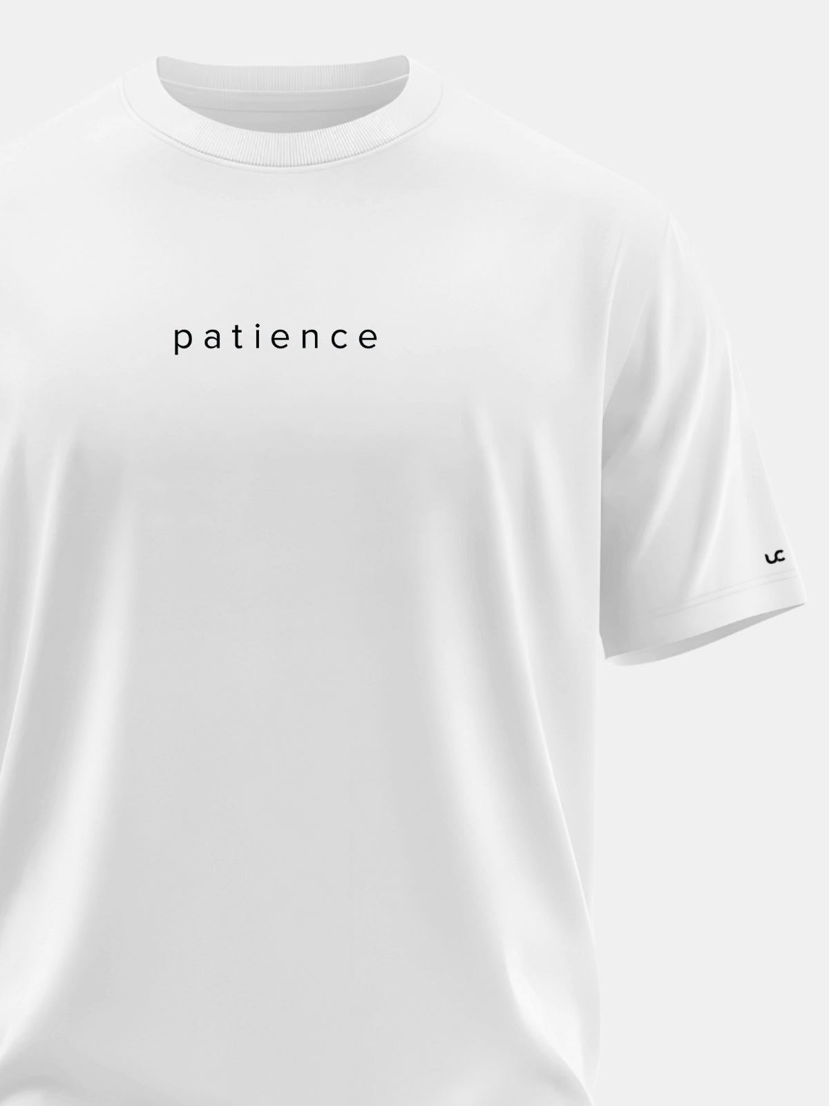 Patience Men's Premium Cotton Crew Neck T-shirt White