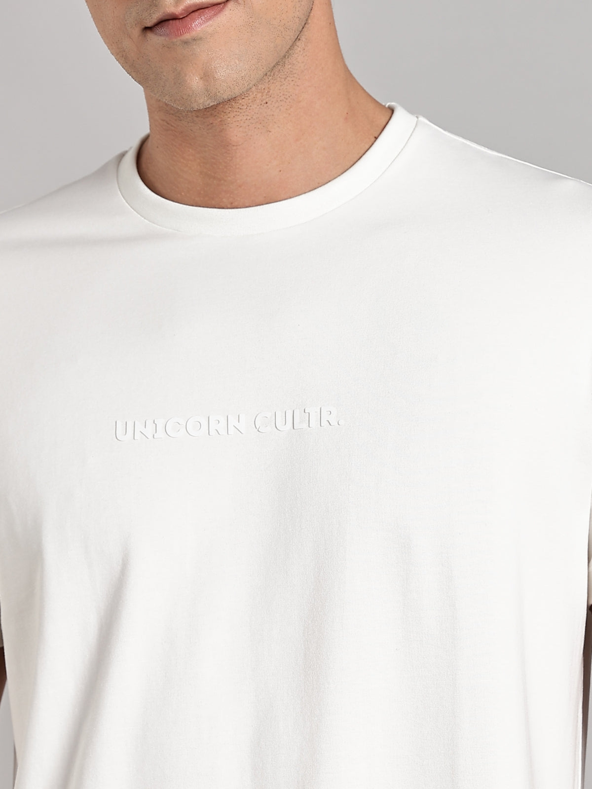 White UC Signature Men's Soft Premium 100% Cotton Crew T-Shirt Whiteboard White