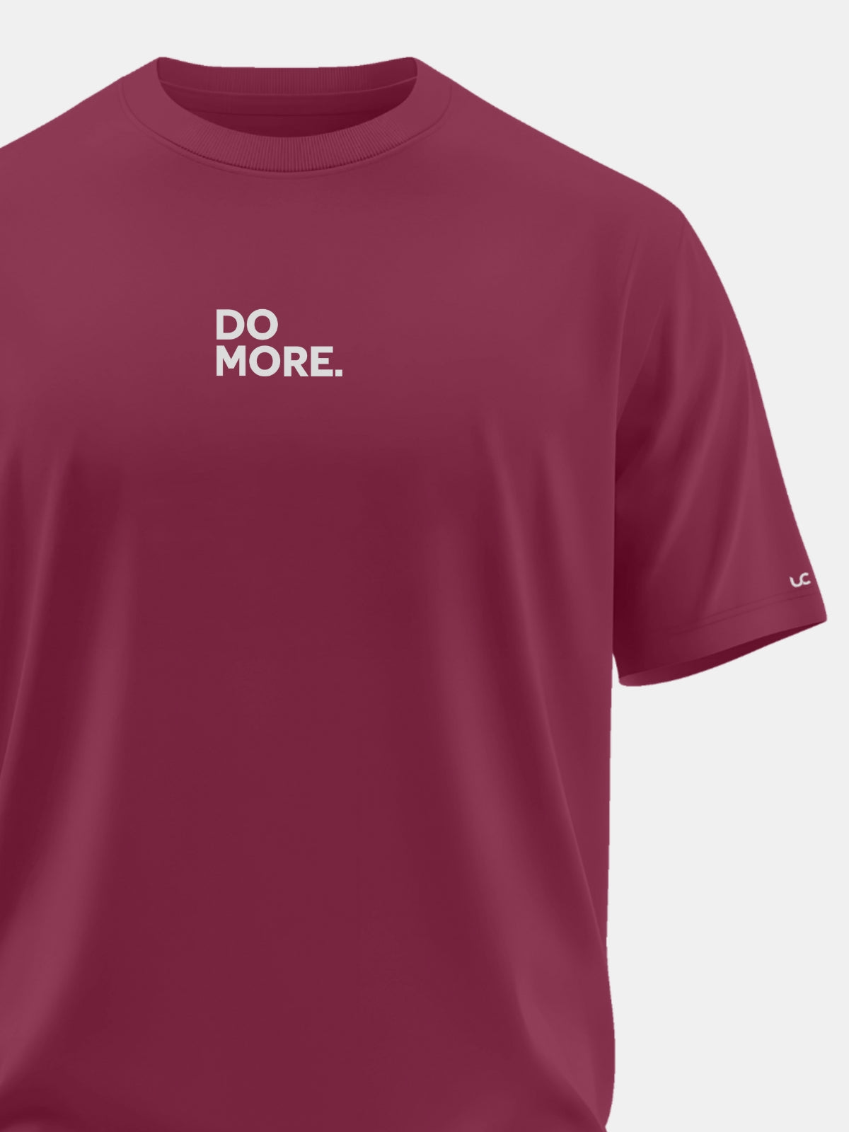 Solid Men's Soft Premium 100% Cotton Crew T-Shirt Do More Mission Maroon