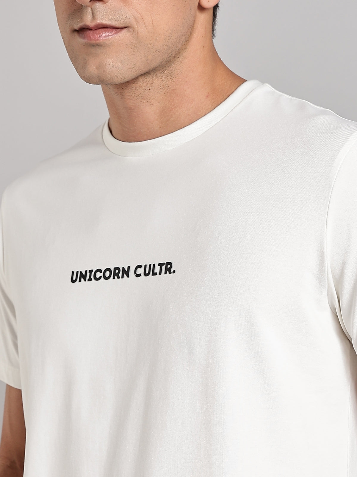 Black UC Signature Men's Soft Premium 100% Cotton Crew T-Shirt Whiteboard White