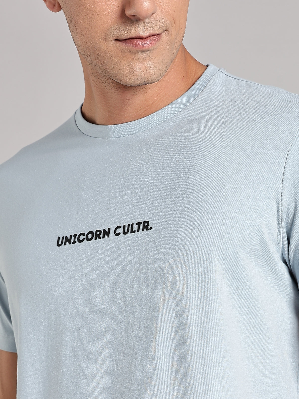 Black UC Signature Men's Soft Premium 100% Cotton Crew T-Shirt Deadline Blue