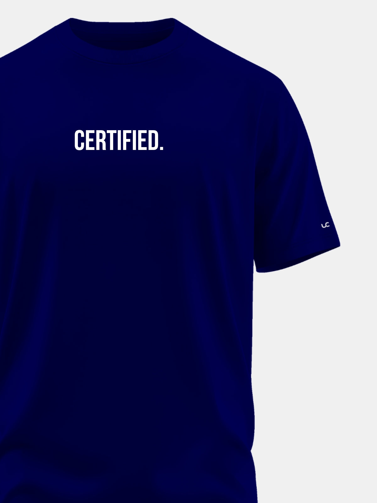 Solid Men's Premium Muscle Fit Cotton Crew T-Shirt Certified Novel Navy
